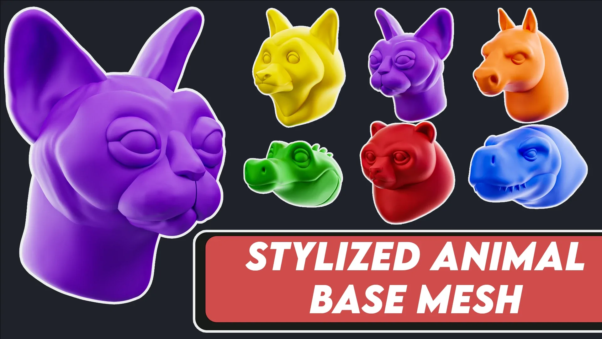 Stylized Animals Base Mesh