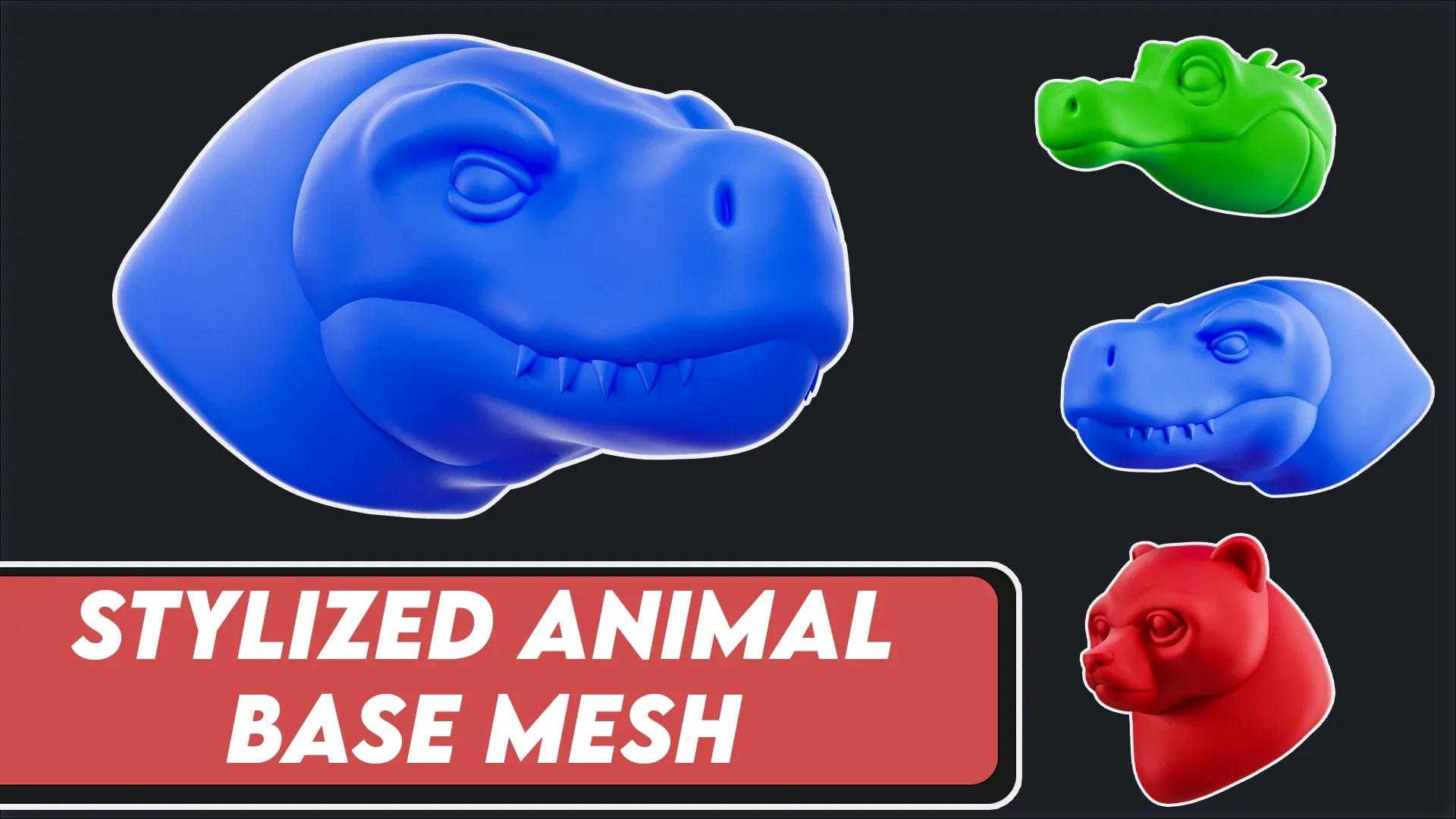 Stylized Animals Base Mesh