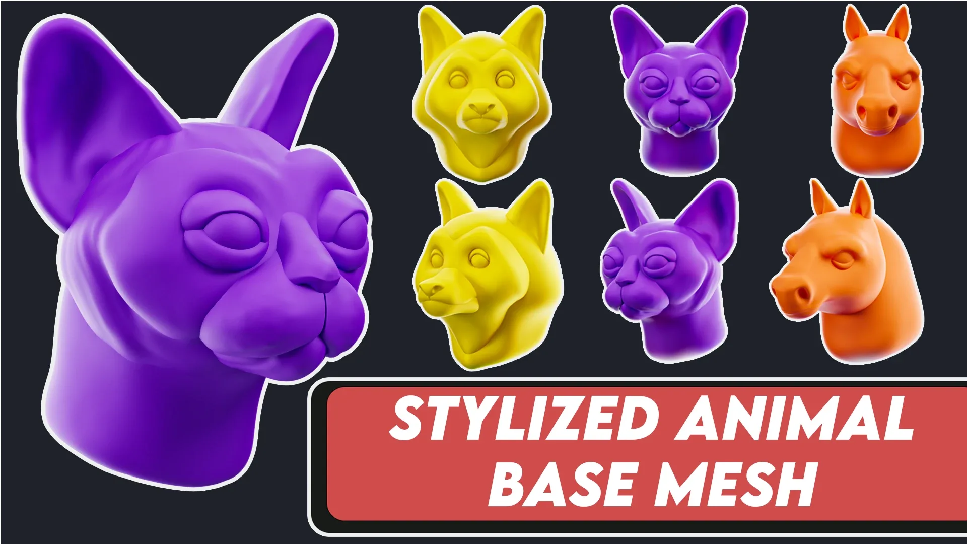 Stylized Animals Base Mesh