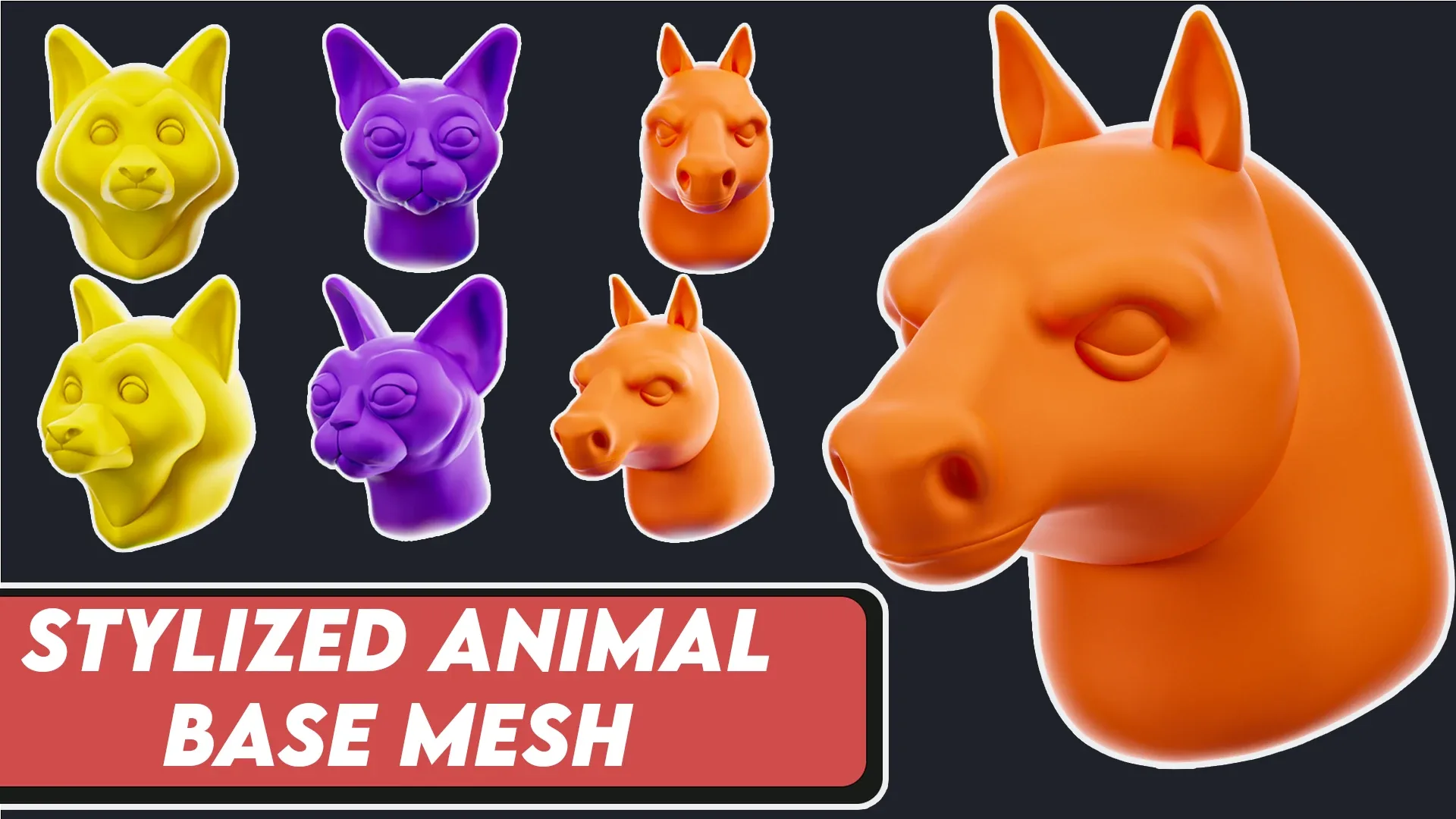 Stylized Animals Base Mesh