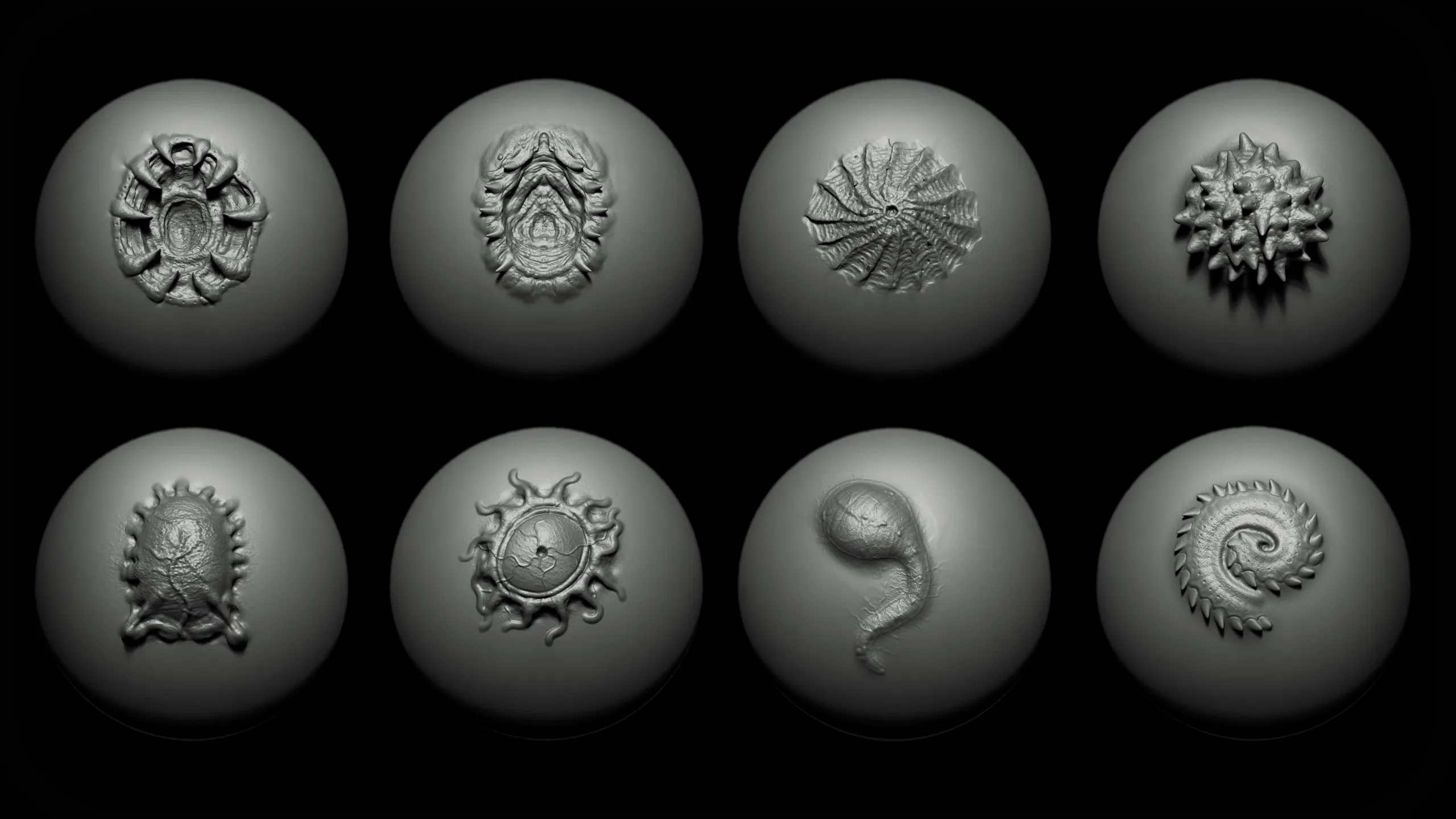 Zbrush + Blender Alien VDM Brush FlippedNormals