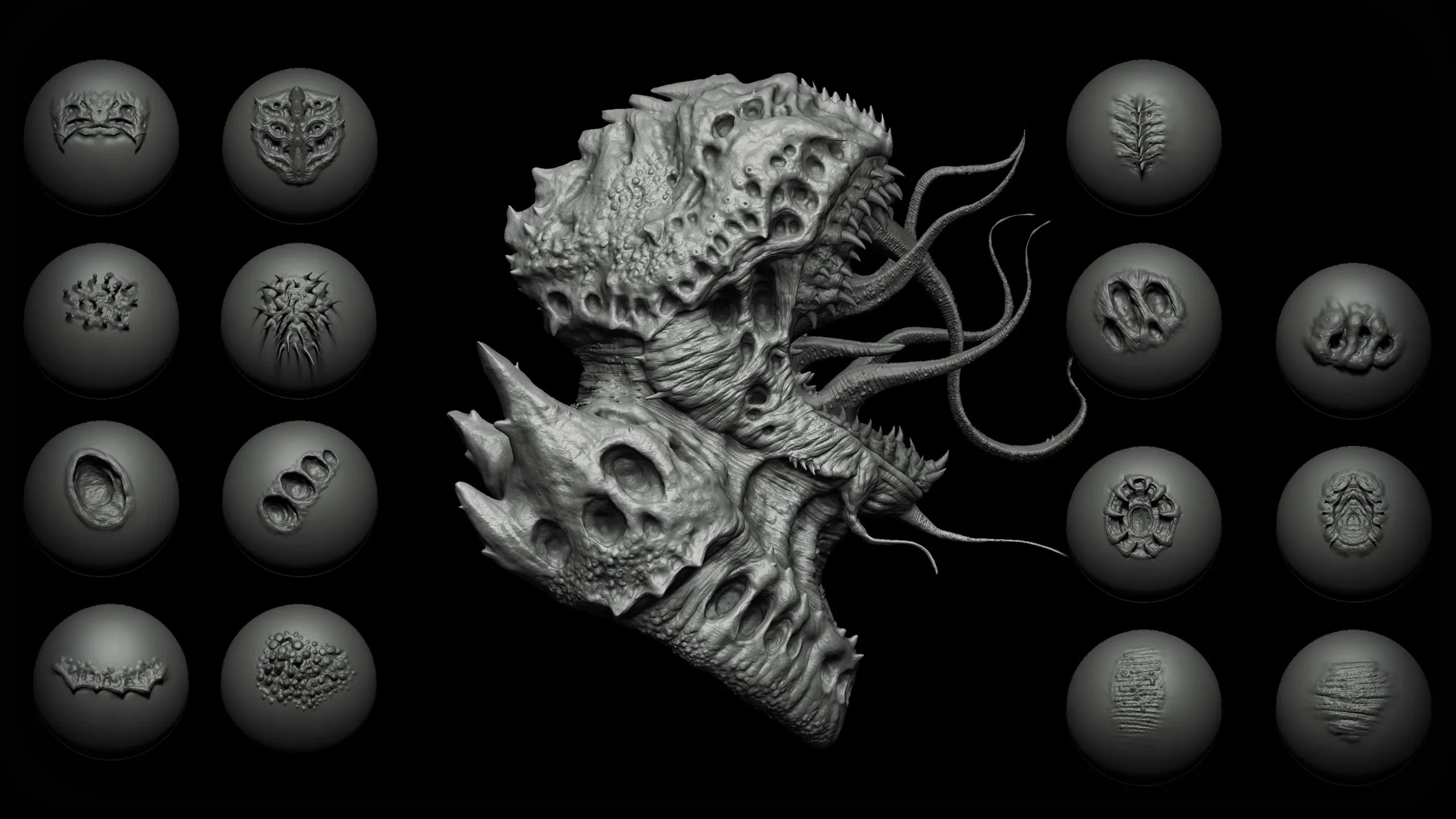 Zbrush + Blender Alien VDM Brush