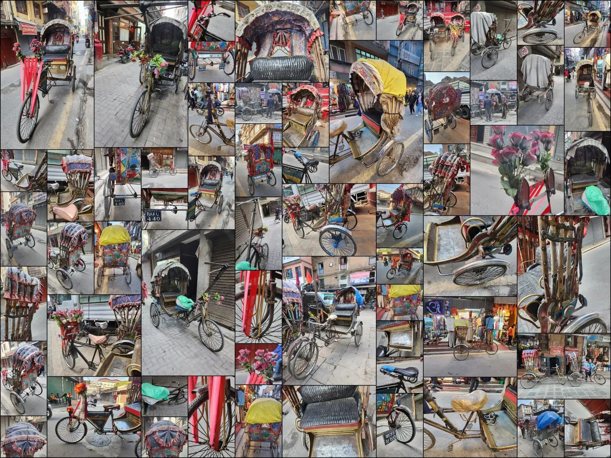 62 photos of Nepalese Cycle Rickshaws