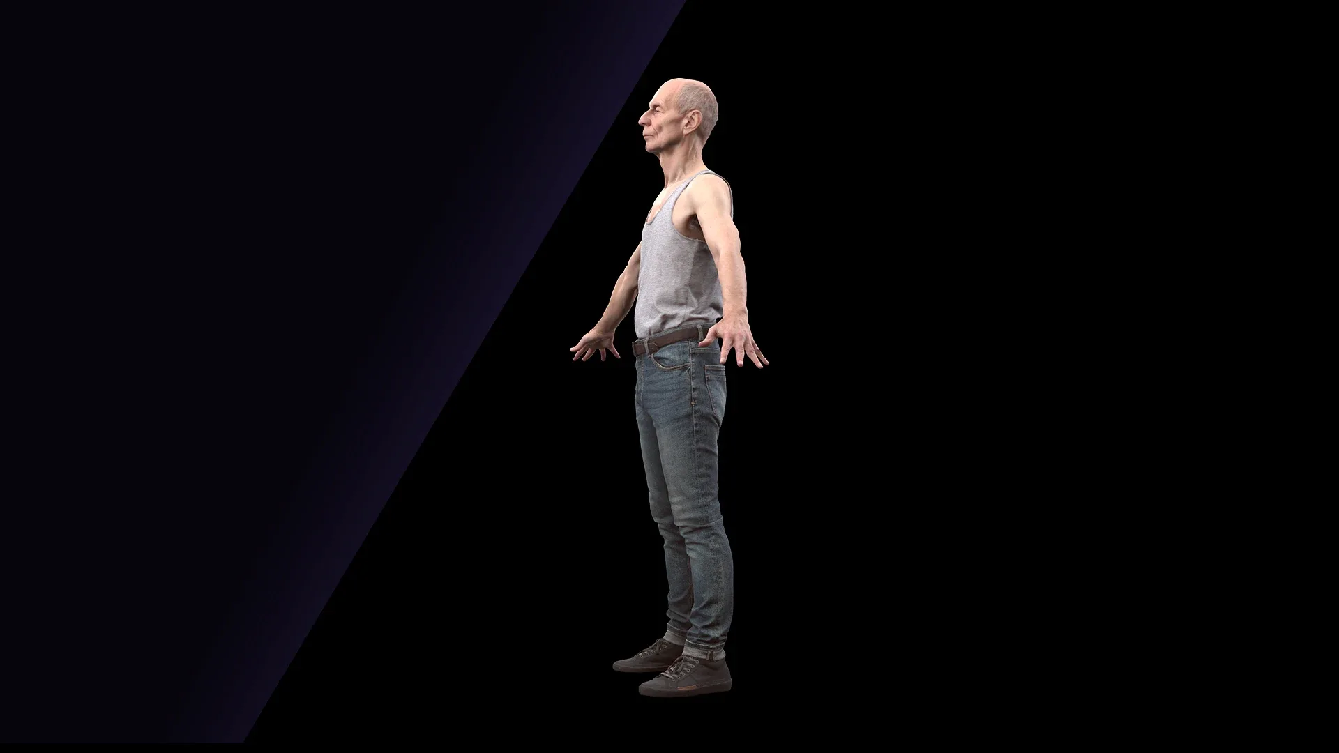 Cleaned A Pose Scan | 3D Model Marcus Doyle Dressed