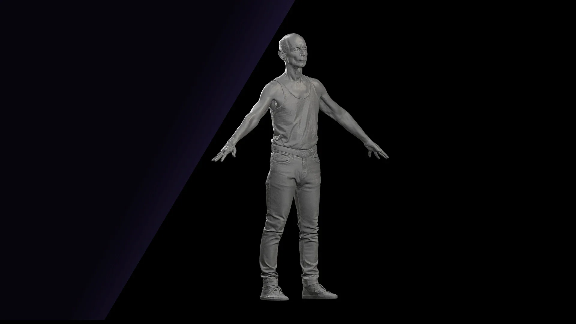Cleaned A Pose Scan | 3D Model Marcus Doyle Dressed