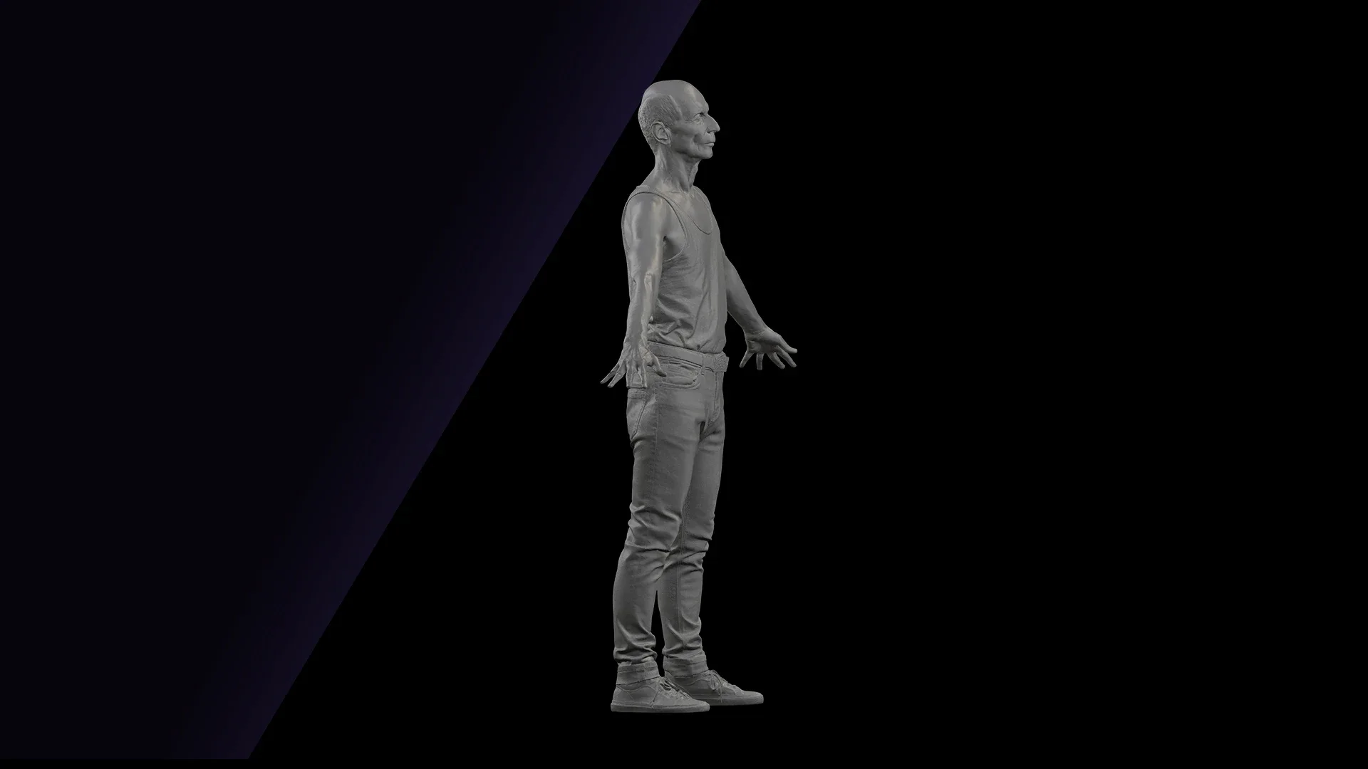 Cleaned A Pose Scan | 3D Model Marcus Doyle Dressed