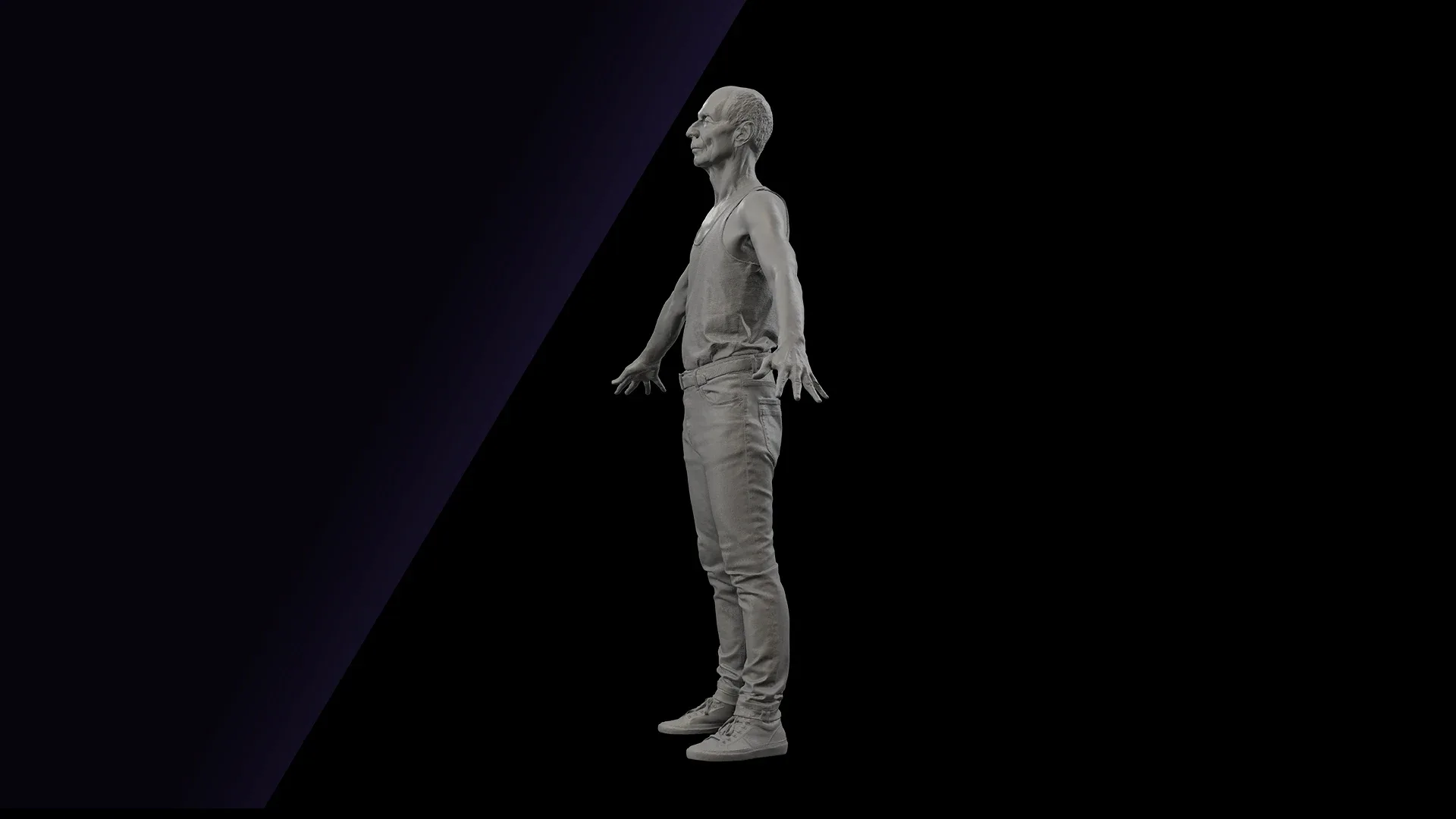 Cleaned A Pose Scan | 3D Model Marcus Doyle Dressed