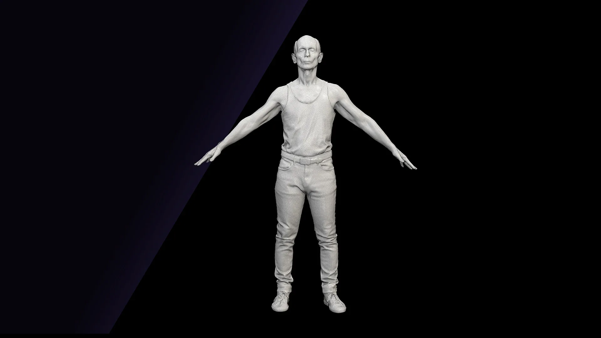 Cleaned A Pose Scan | 3D Model Marcus Doyle Dressed