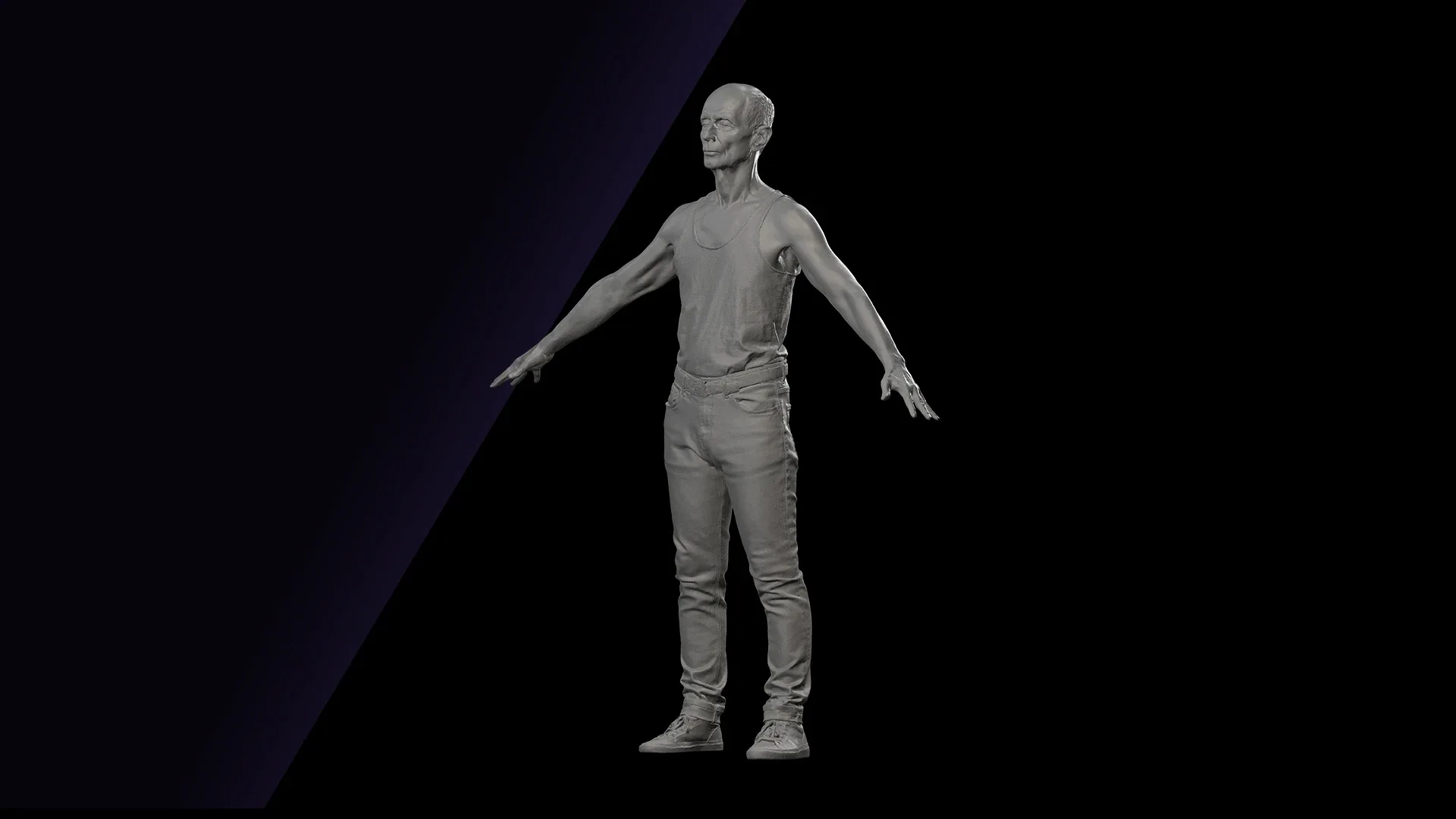 Cleaned A Pose Scan | 3D Model Marcus Doyle Dressed