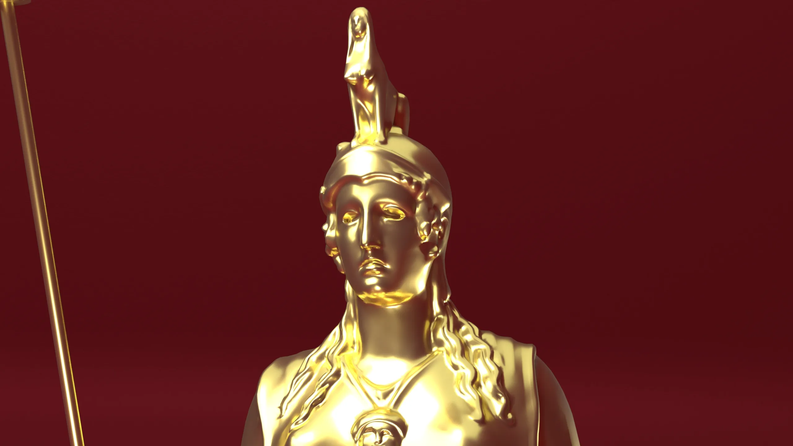 Athena Statue 4K