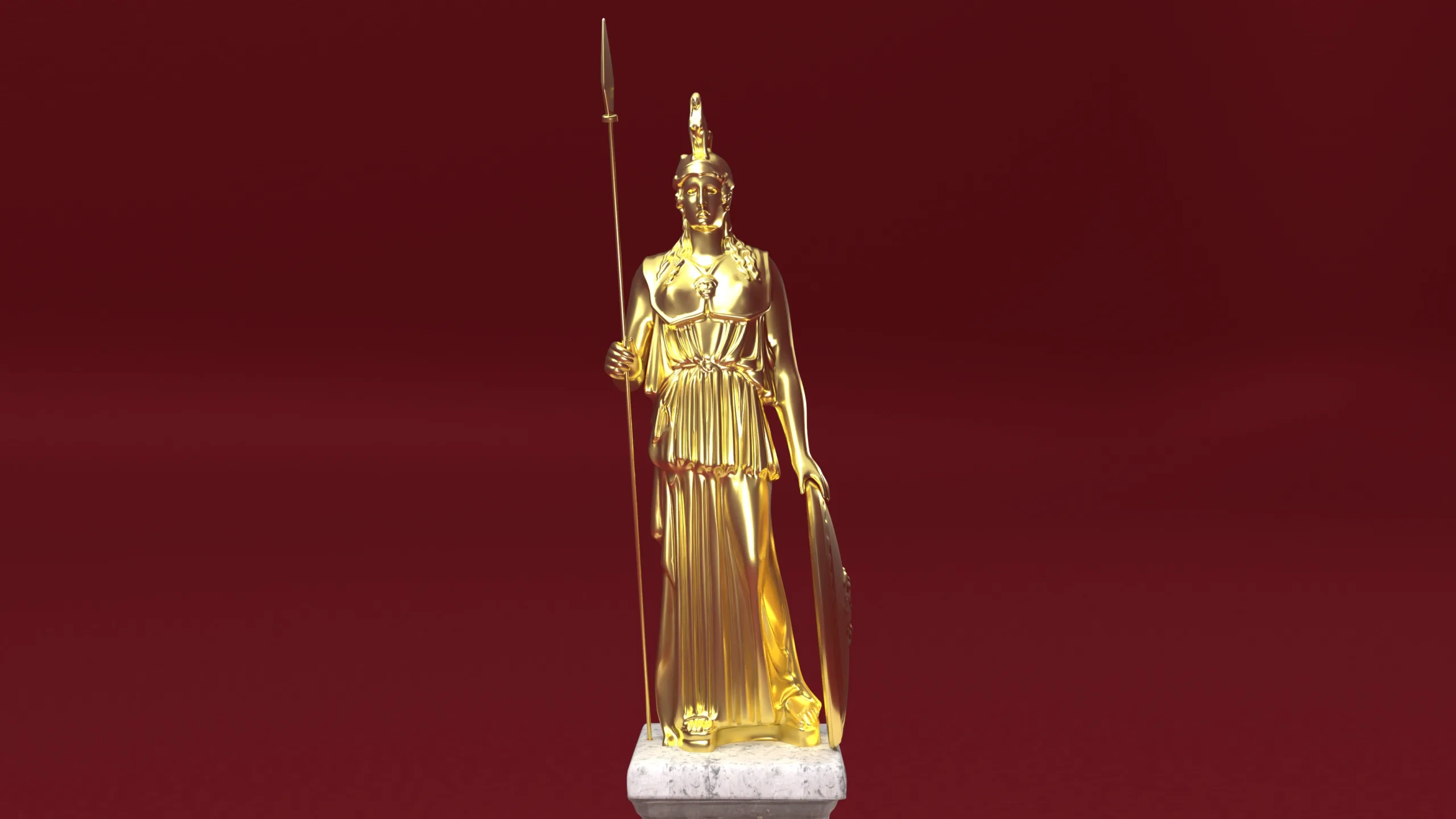 Athena Statue 4K