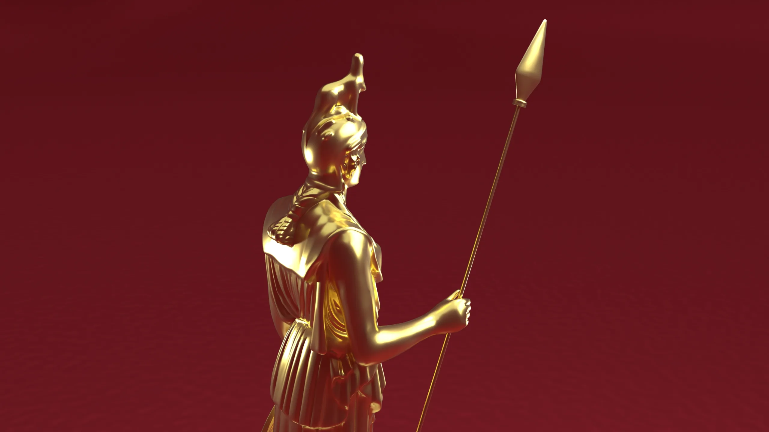 Athena Statue 4K