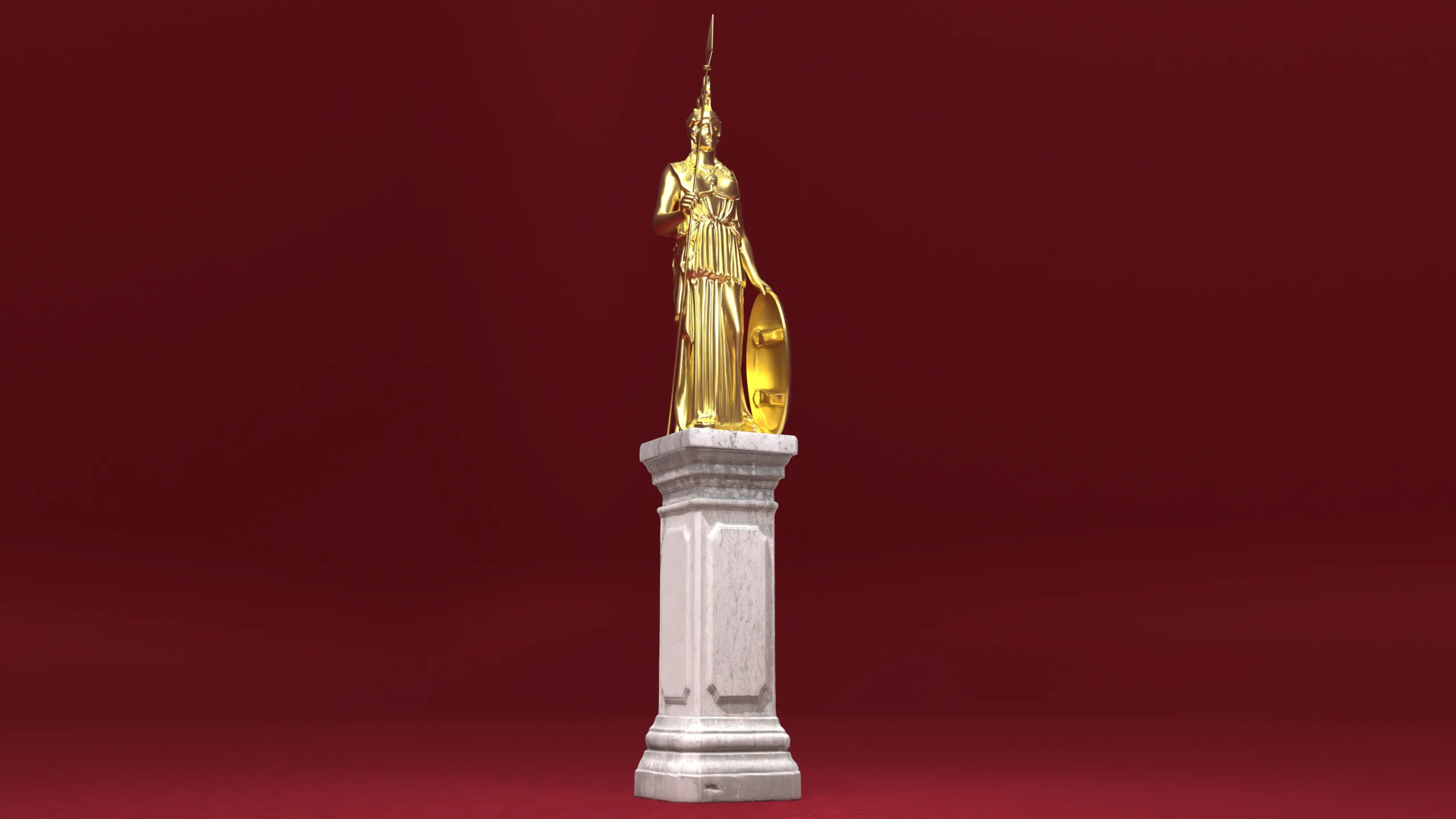 Athena Statue 4K