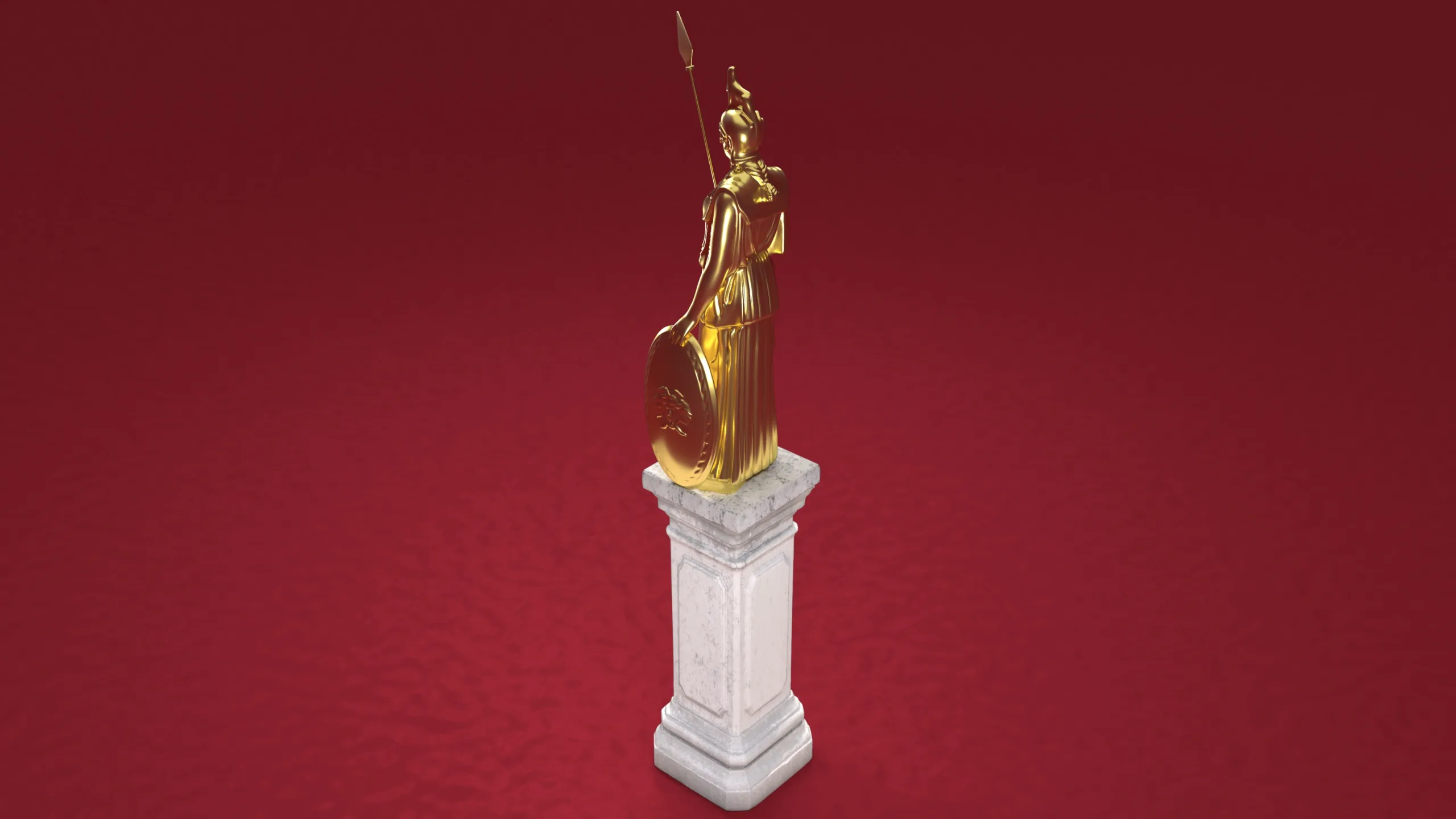 Athena Statue 4K