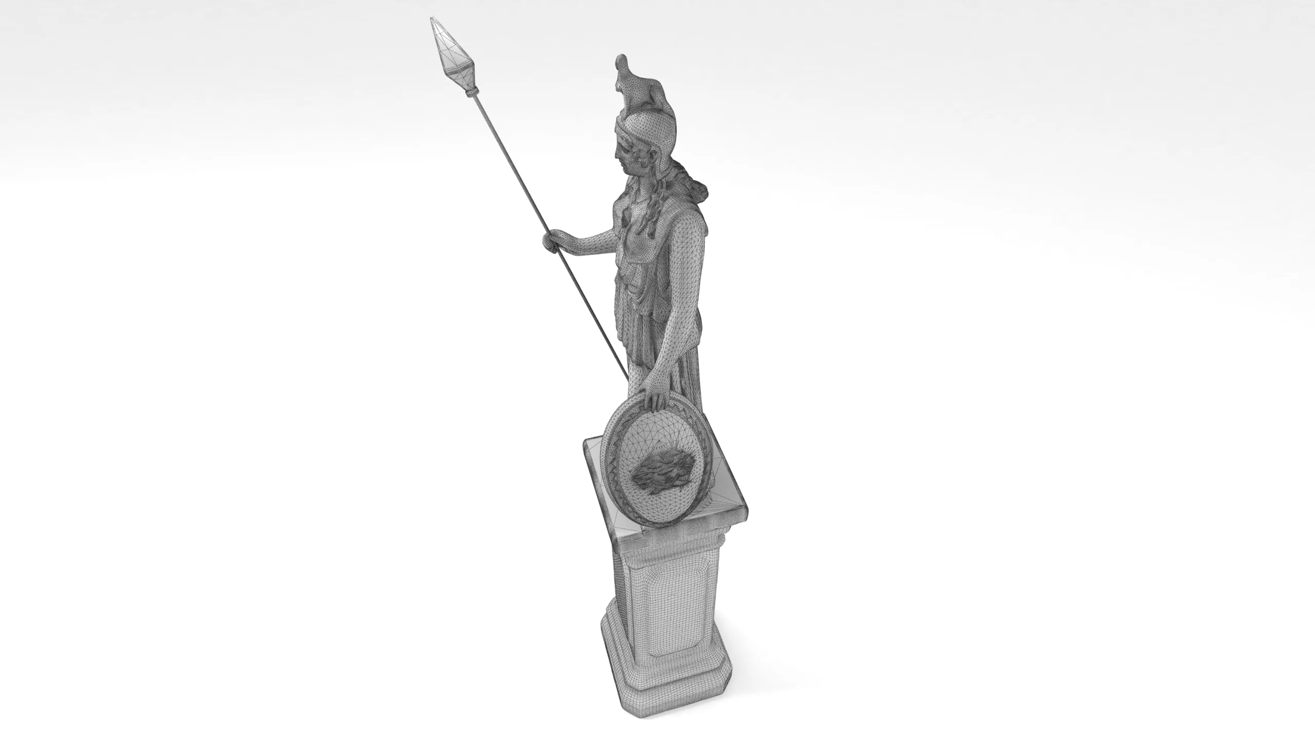 Athena Statue 4K