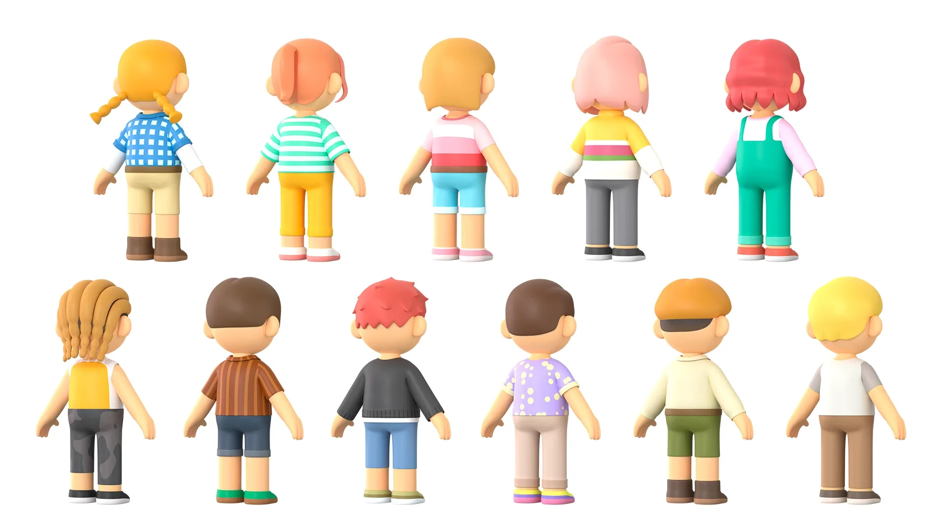 RIGGED CASUAL CHARACTERS 2 - PACK 1
