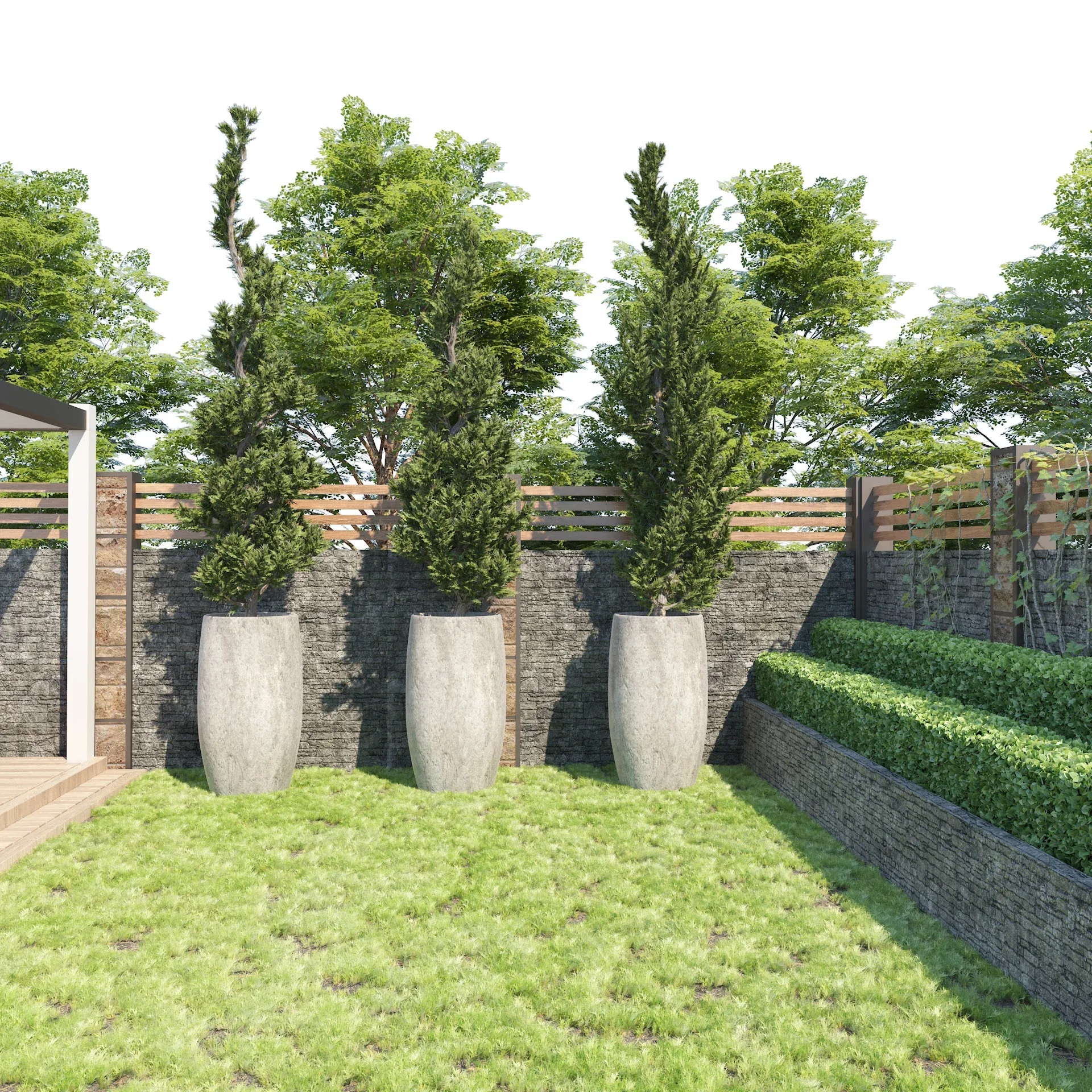 House garden landscape 3d model