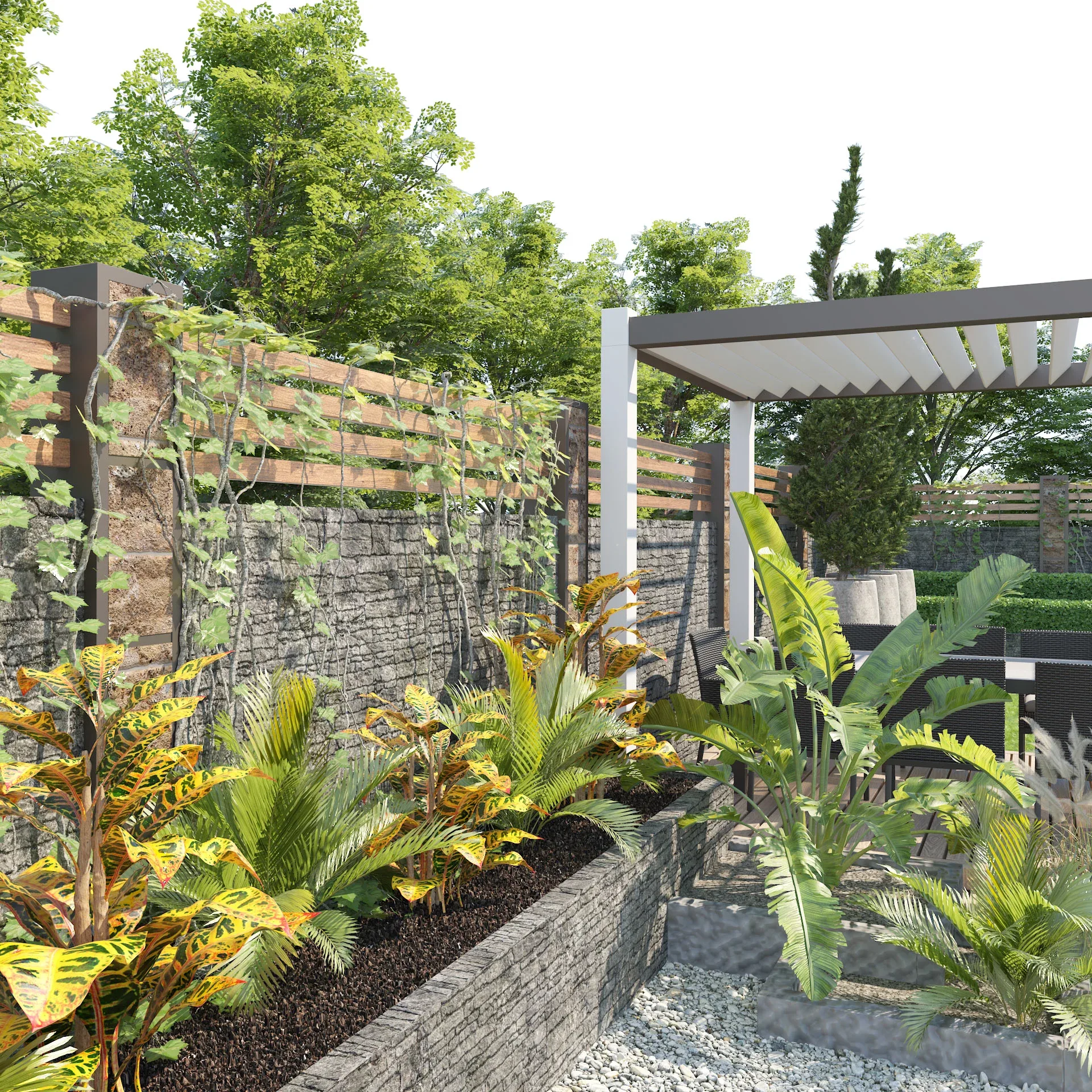 House garden landscape 3d model