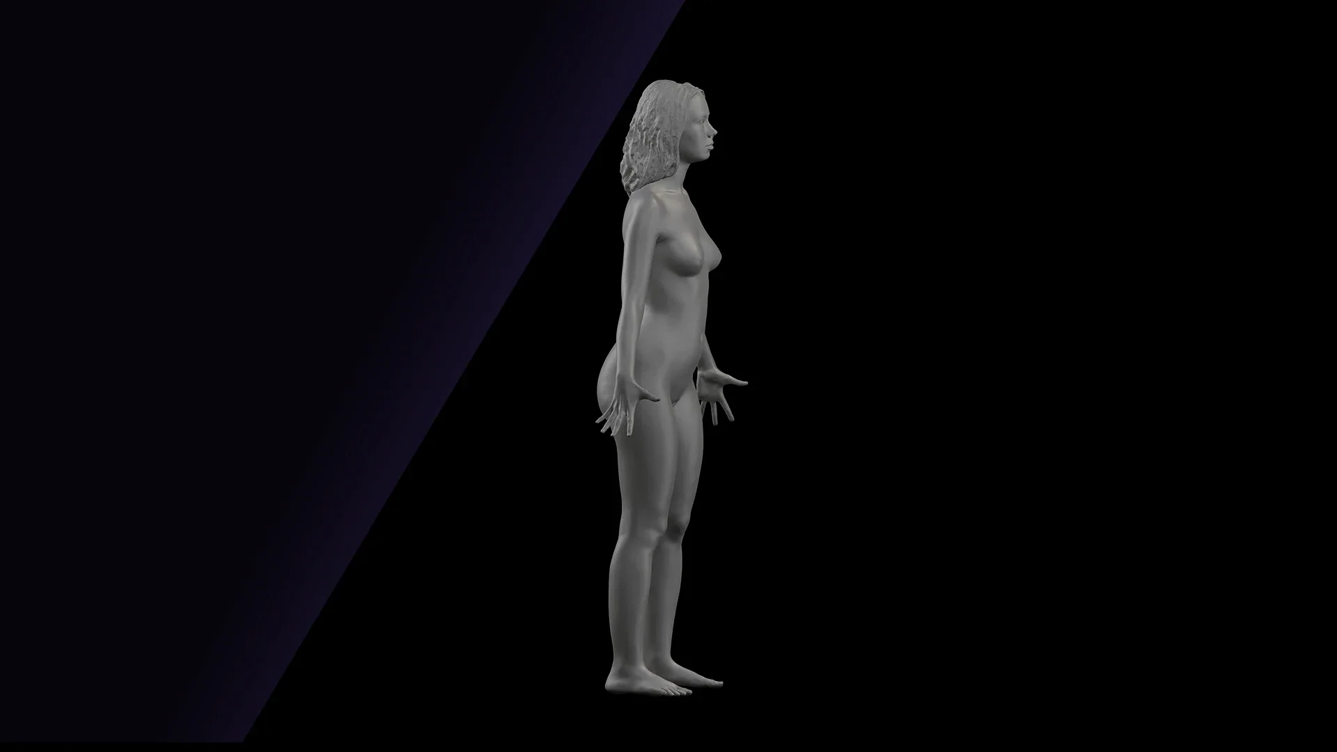 Cleaned A Pose Scan | 3D Model Elmira Nude