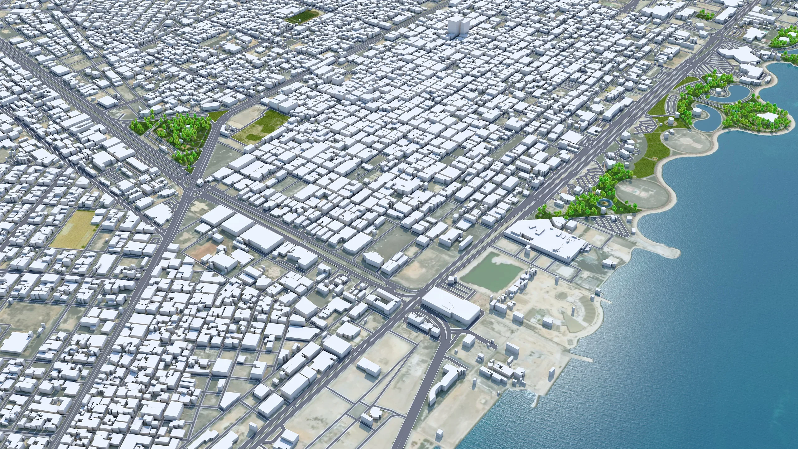 Al Khobar city Saudi Arabia 3d model 50km