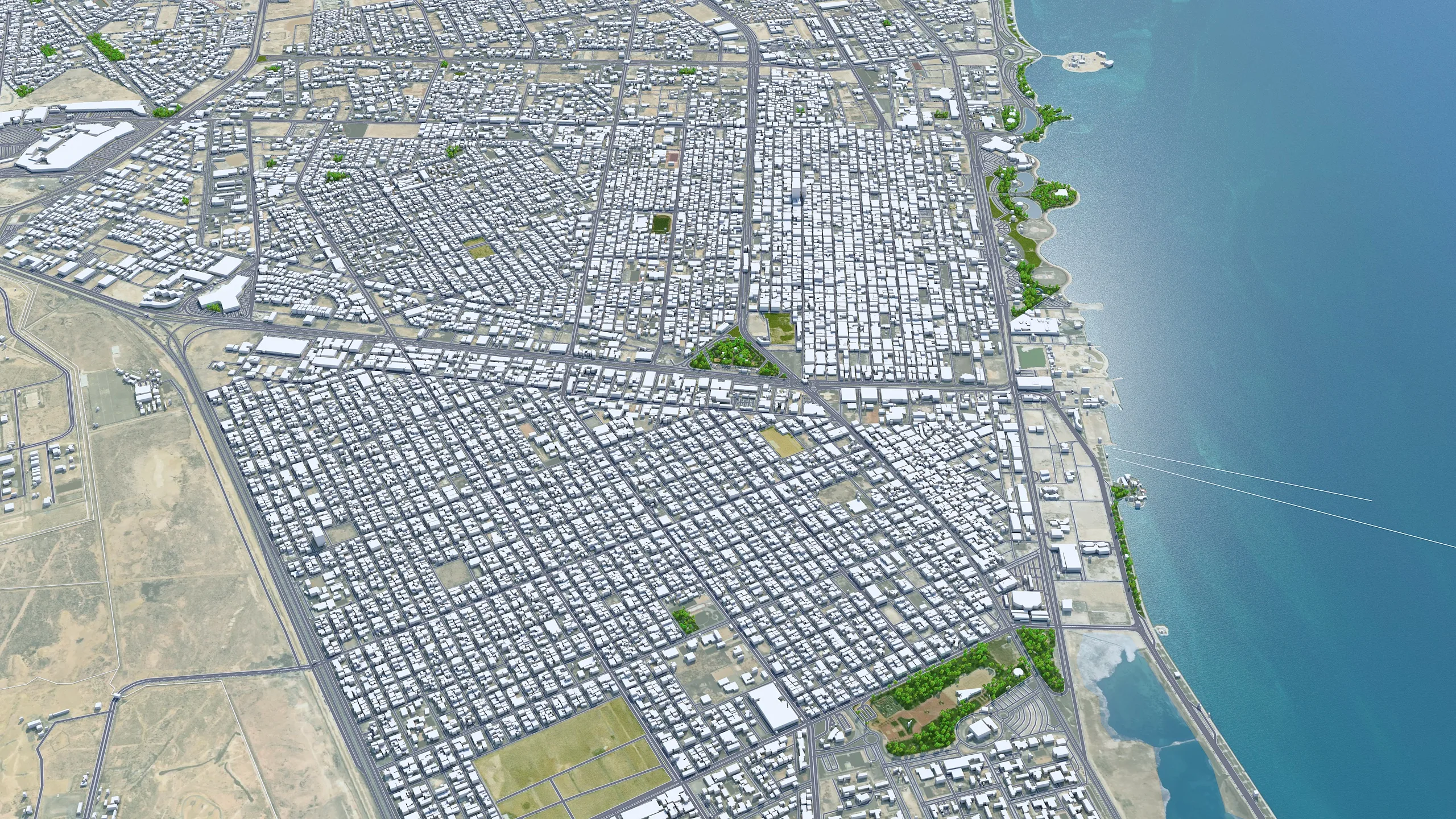 Al Khobar city Saudi Arabia 3d model 50km
