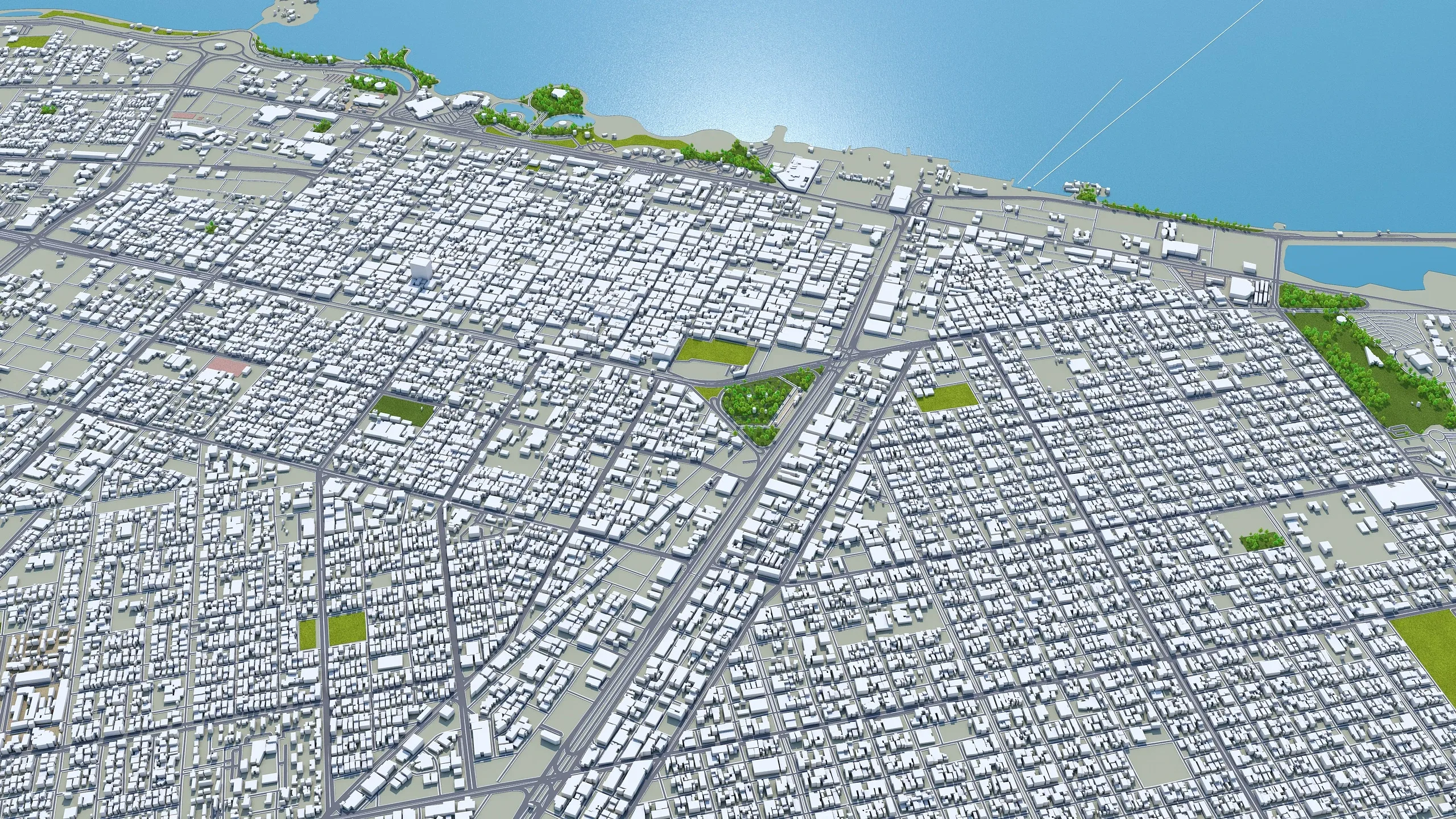 Al Khobar city Saudi Arabia 3d model 50km