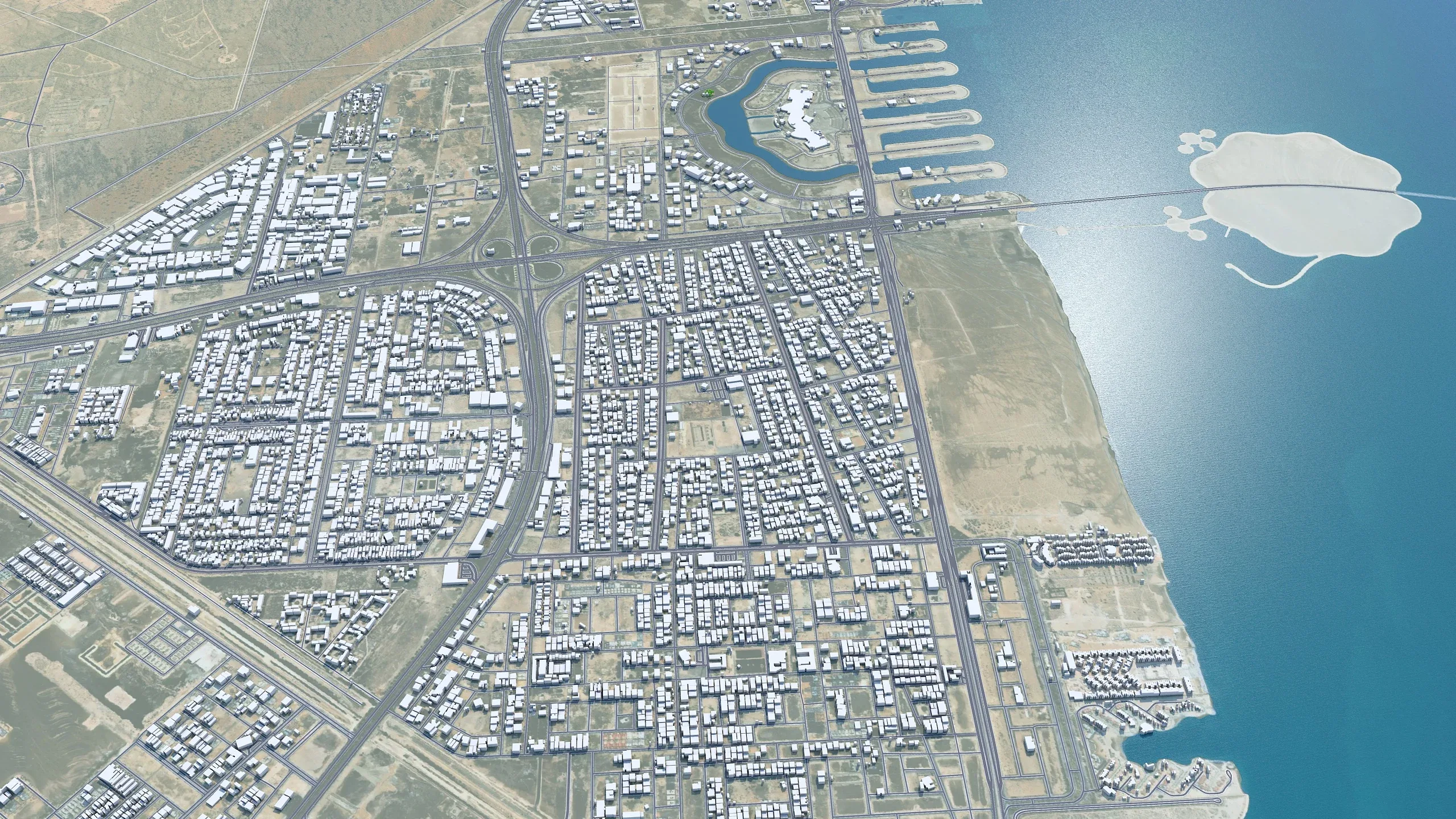 Al Khobar city Saudi Arabia 3d model 50km