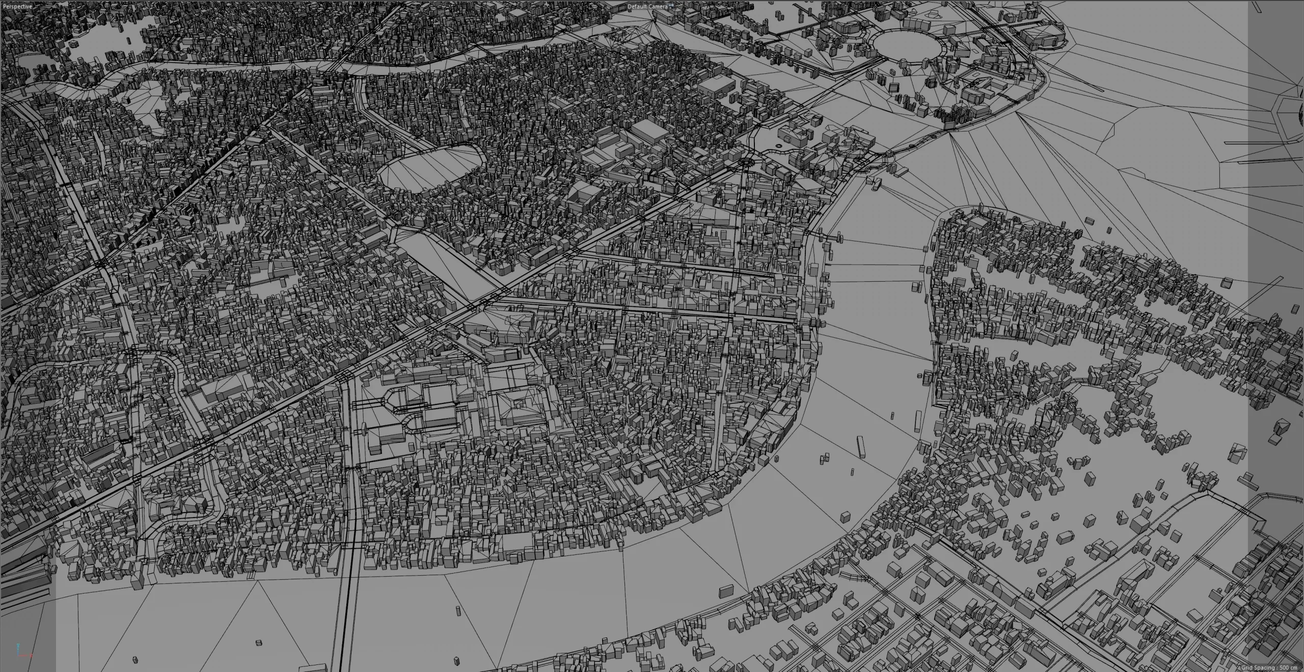 Can Tho city Vietnam 3d model 30km