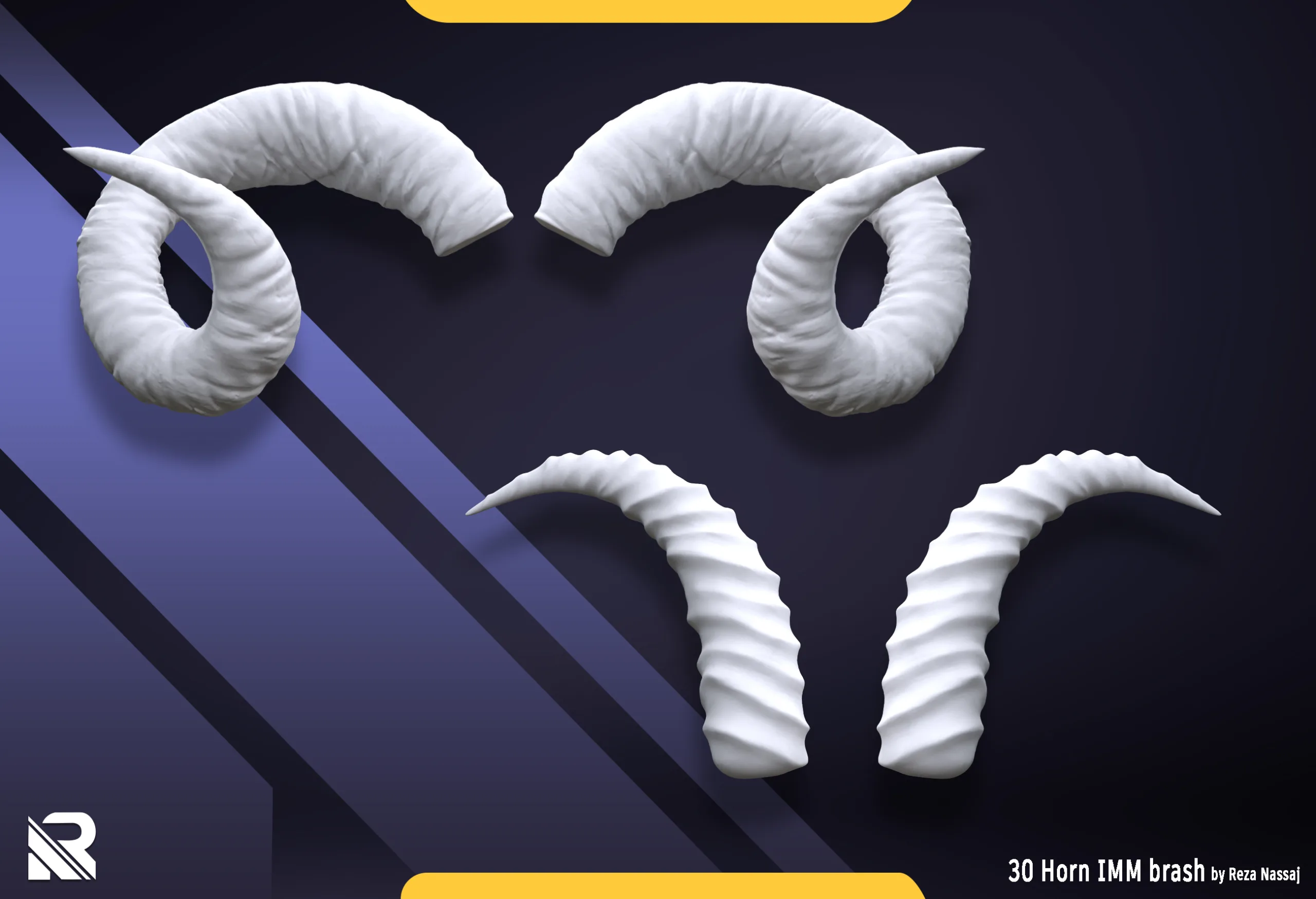 30 Horns and tusk for Humans and FlippedNormals