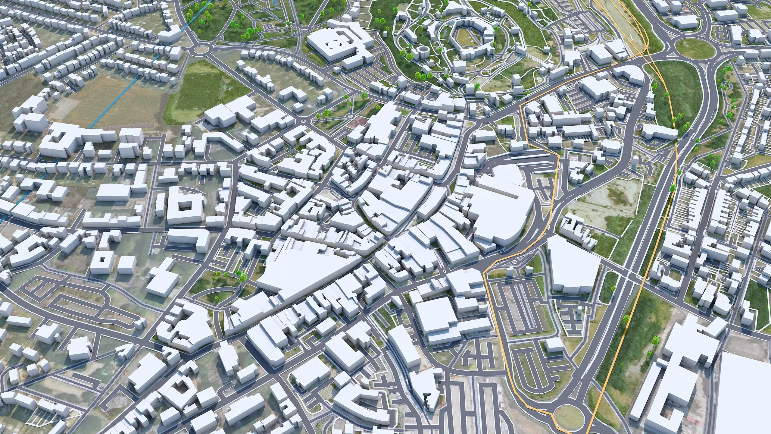Dudley City United Kingdom 3d model 30km