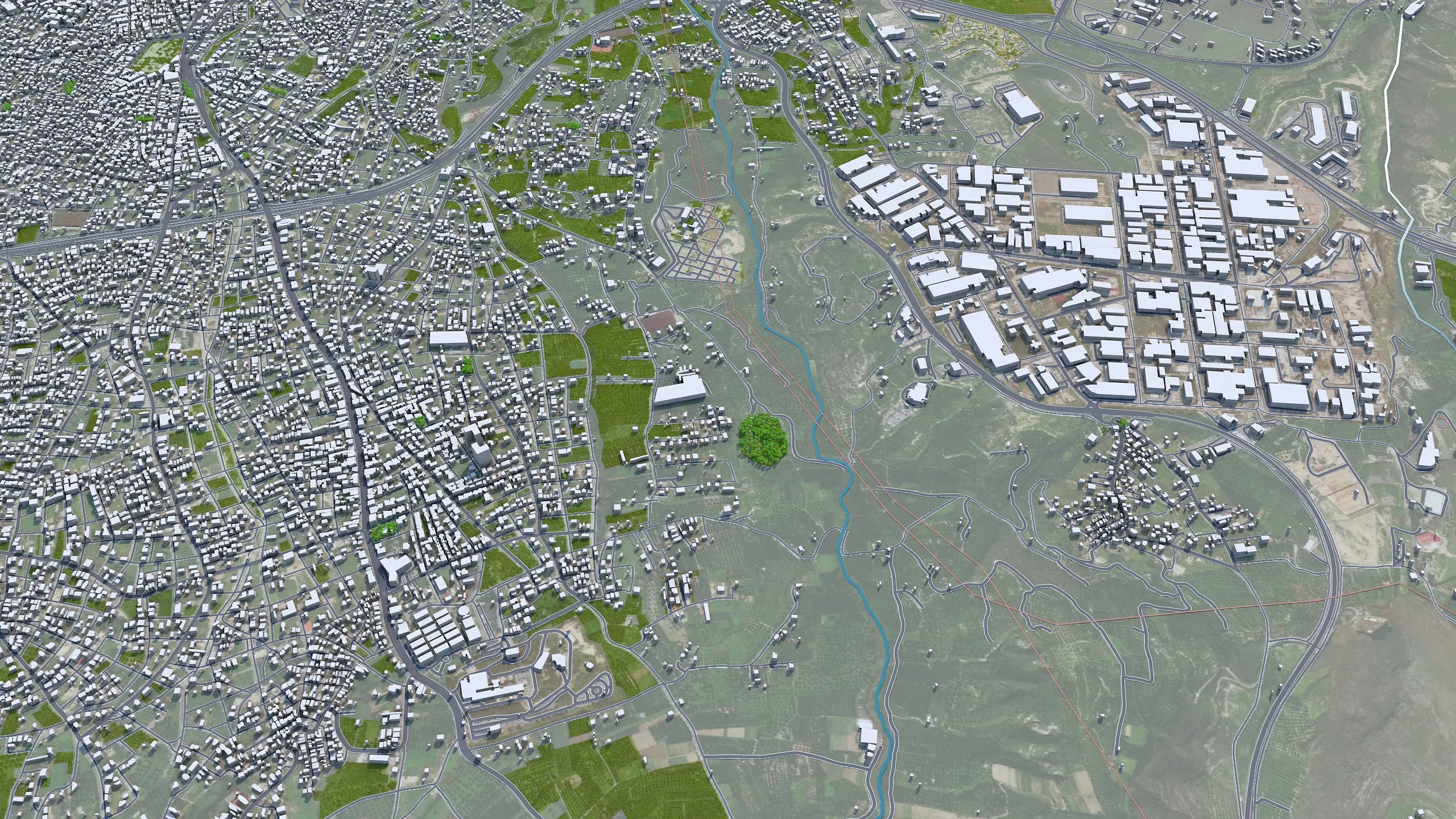 Heraklion city Greece 3d model 30km