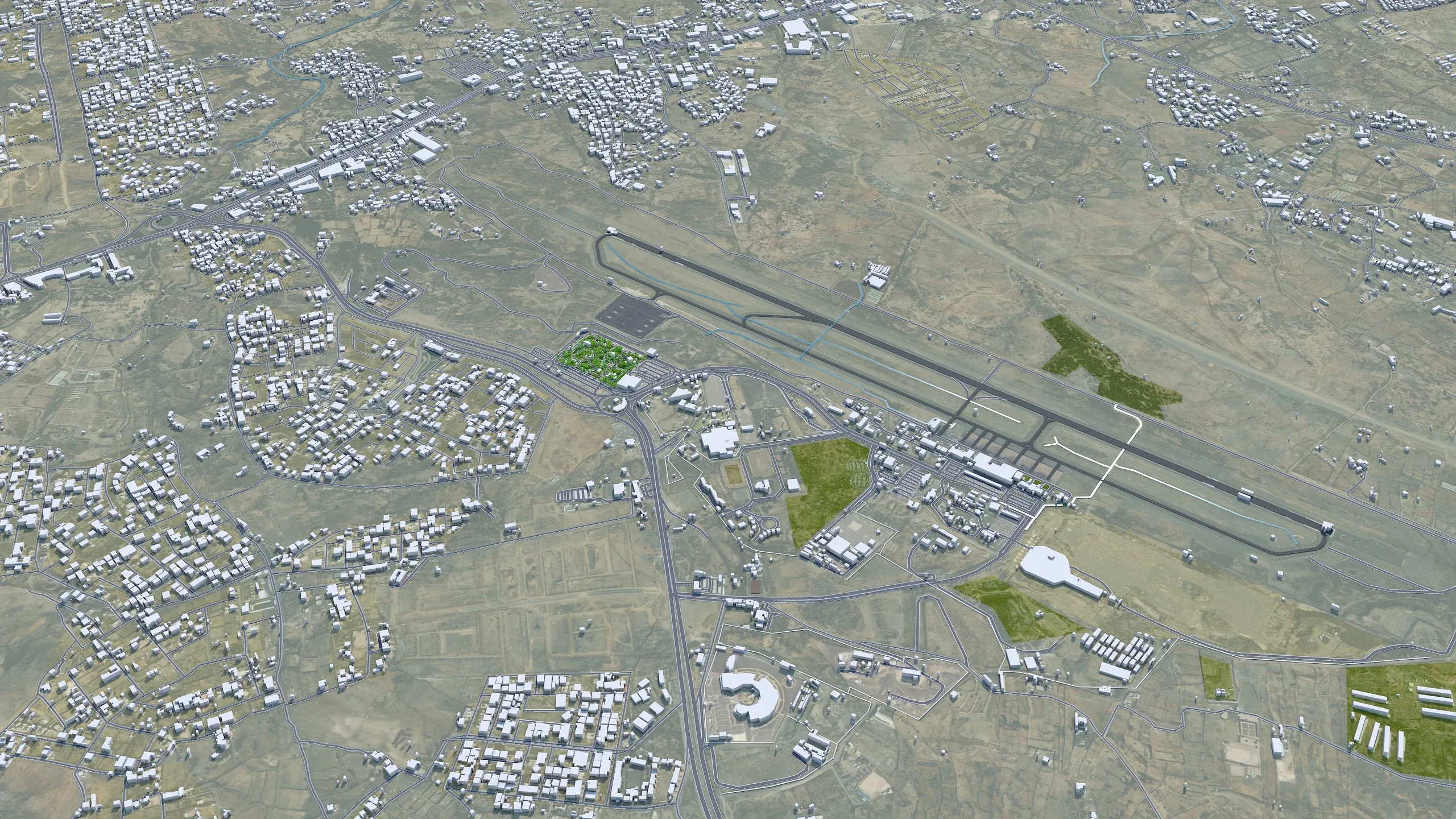 Khamis Mushait City Saudi Arabia 3d model 50km