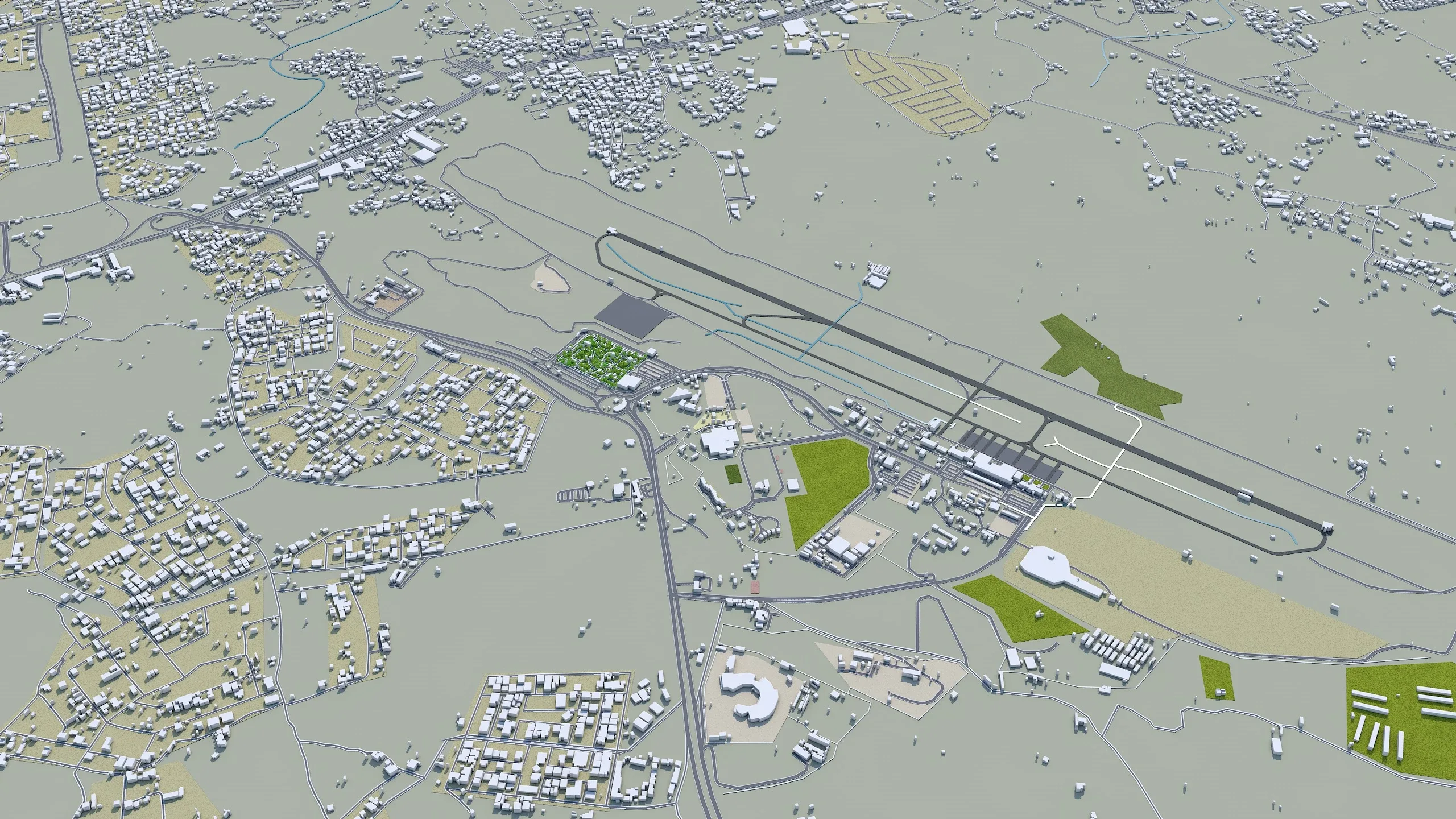 Khamis Mushait City Saudi Arabia 3d model 50km