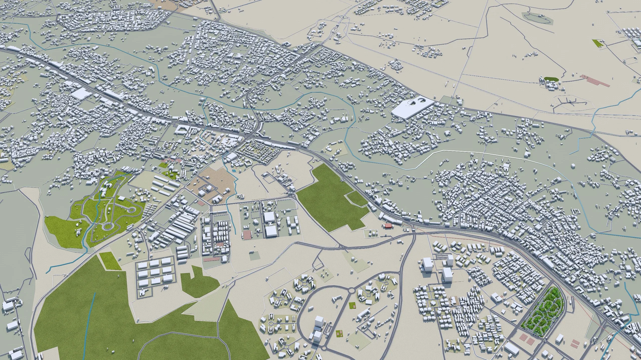 Khamis Mushait City Saudi Arabia 3d model 50km
