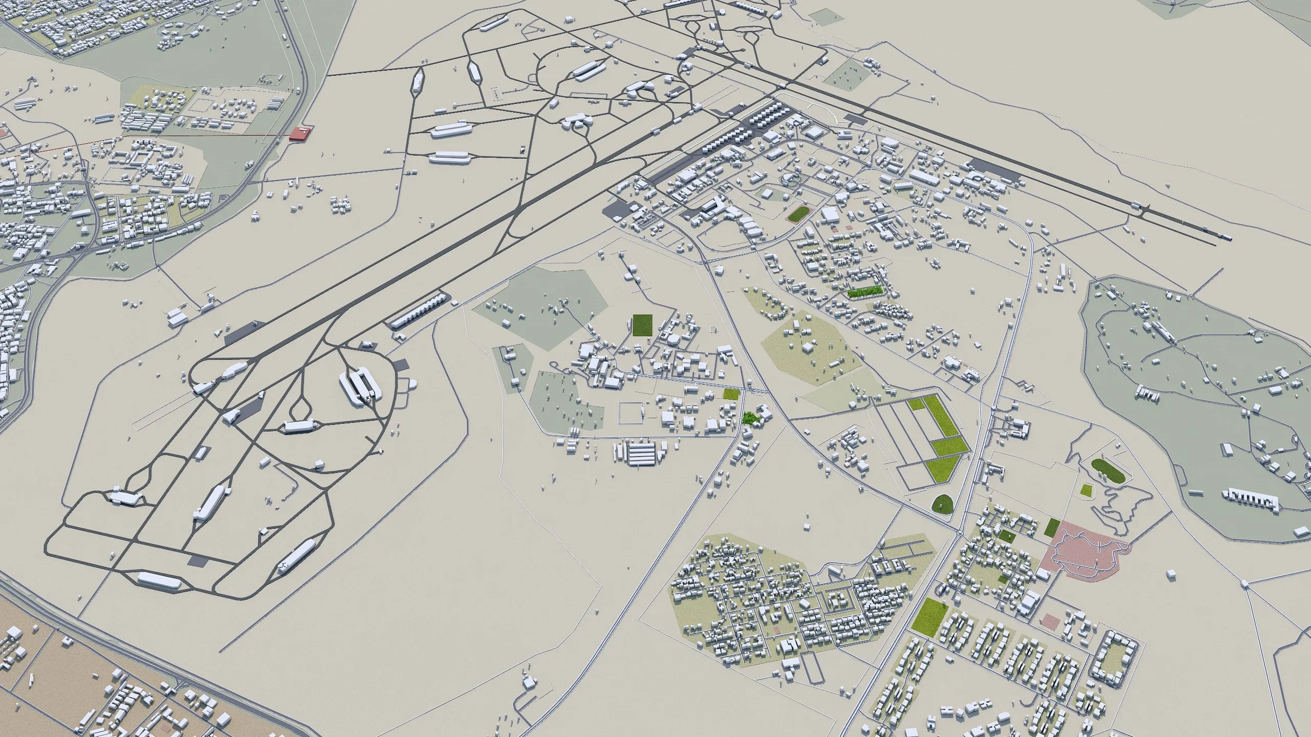 Khamis Mushait City Saudi Arabia 3d model 50km