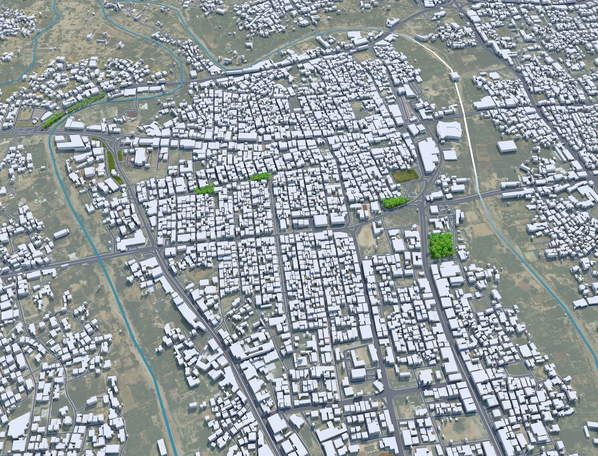 Khamis Mushait City Saudi Arabia 3d model 50km