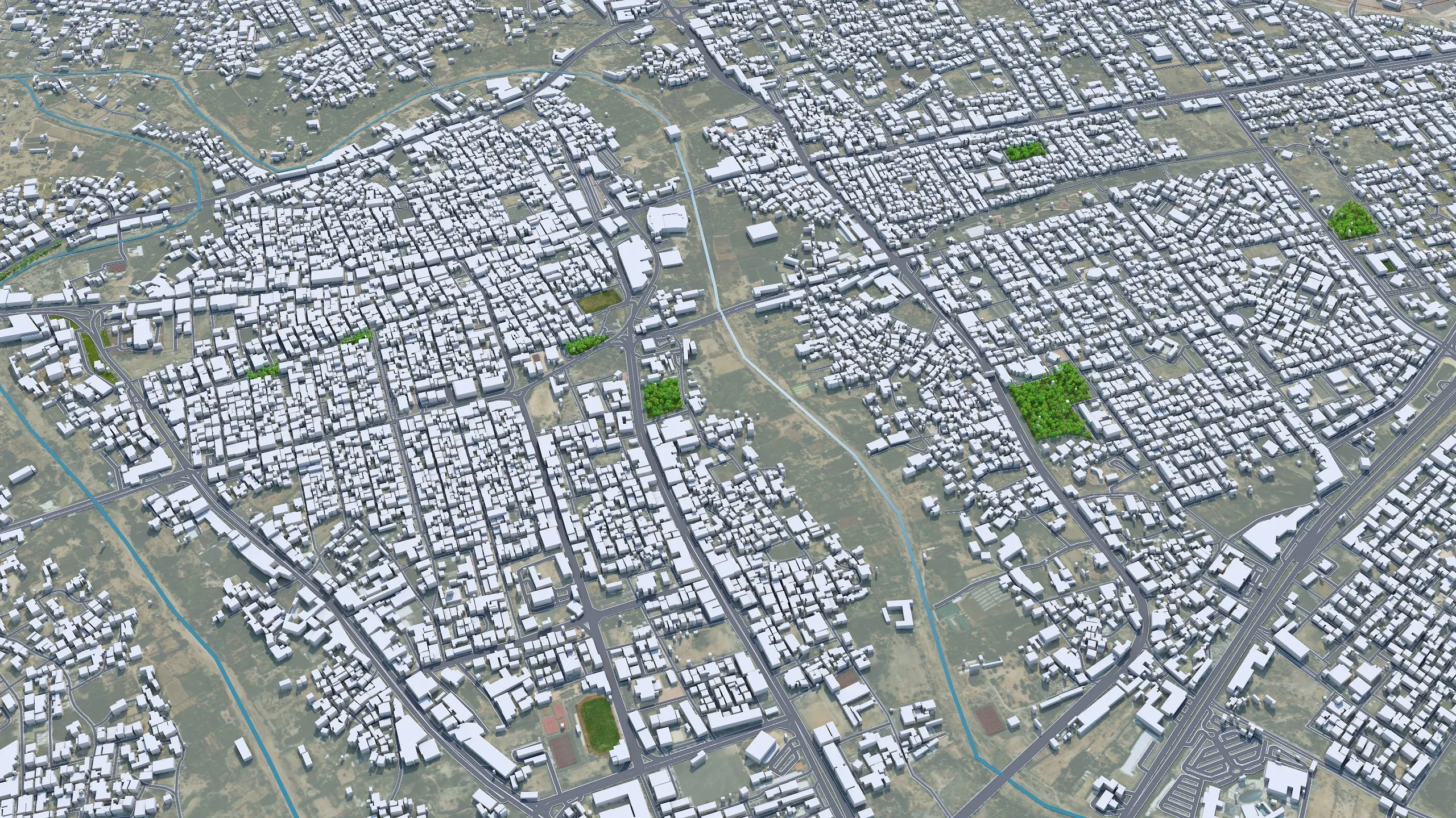 Khamis Mushait City Saudi Arabia 3d model 50km