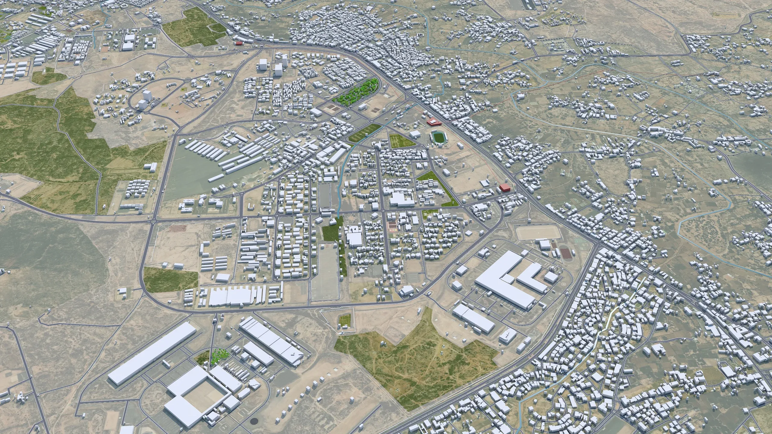 Khamis Mushait City Saudi Arabia 3d model 50km