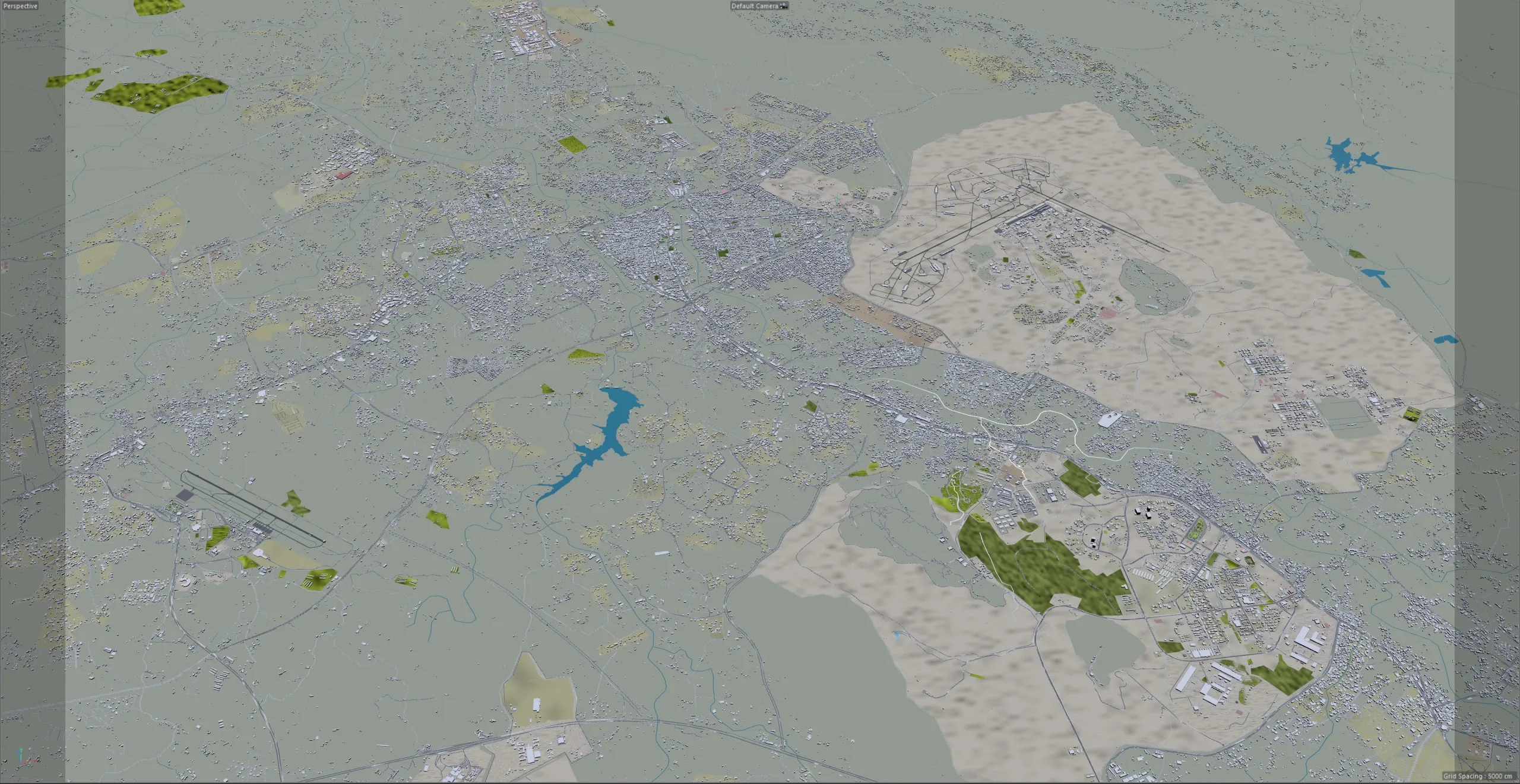 Khamis Mushait City Saudi Arabia 3d model 50km