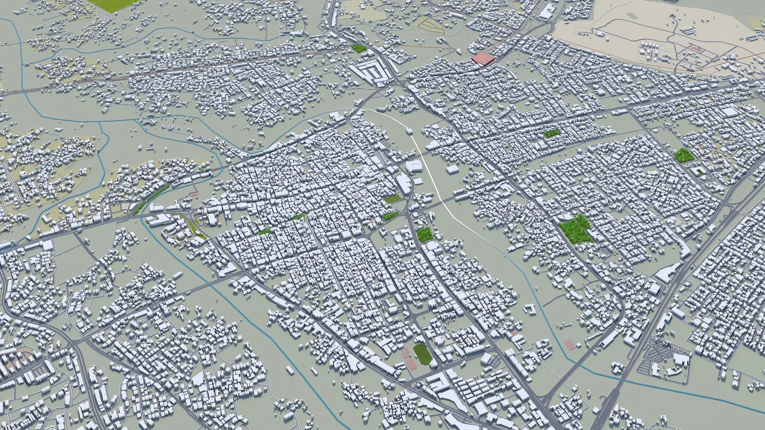 Khamis Mushait City Saudi Arabia 3d model 50km