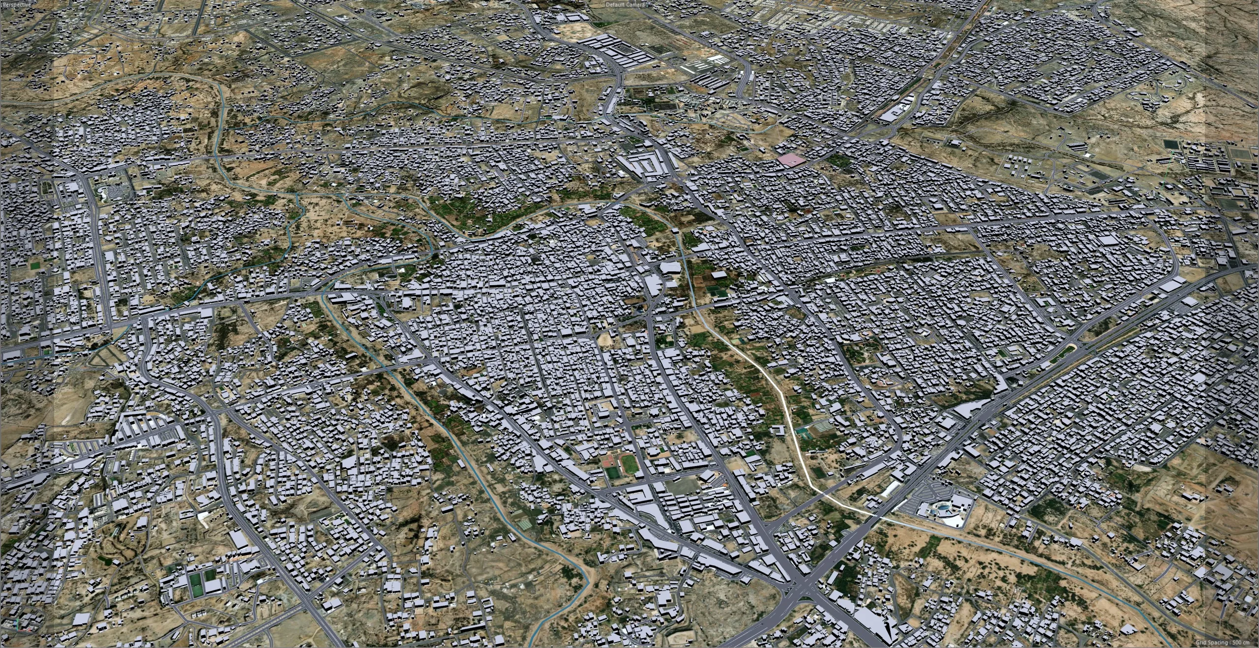 Khamis Mushait City Saudi Arabia 3d model 50km