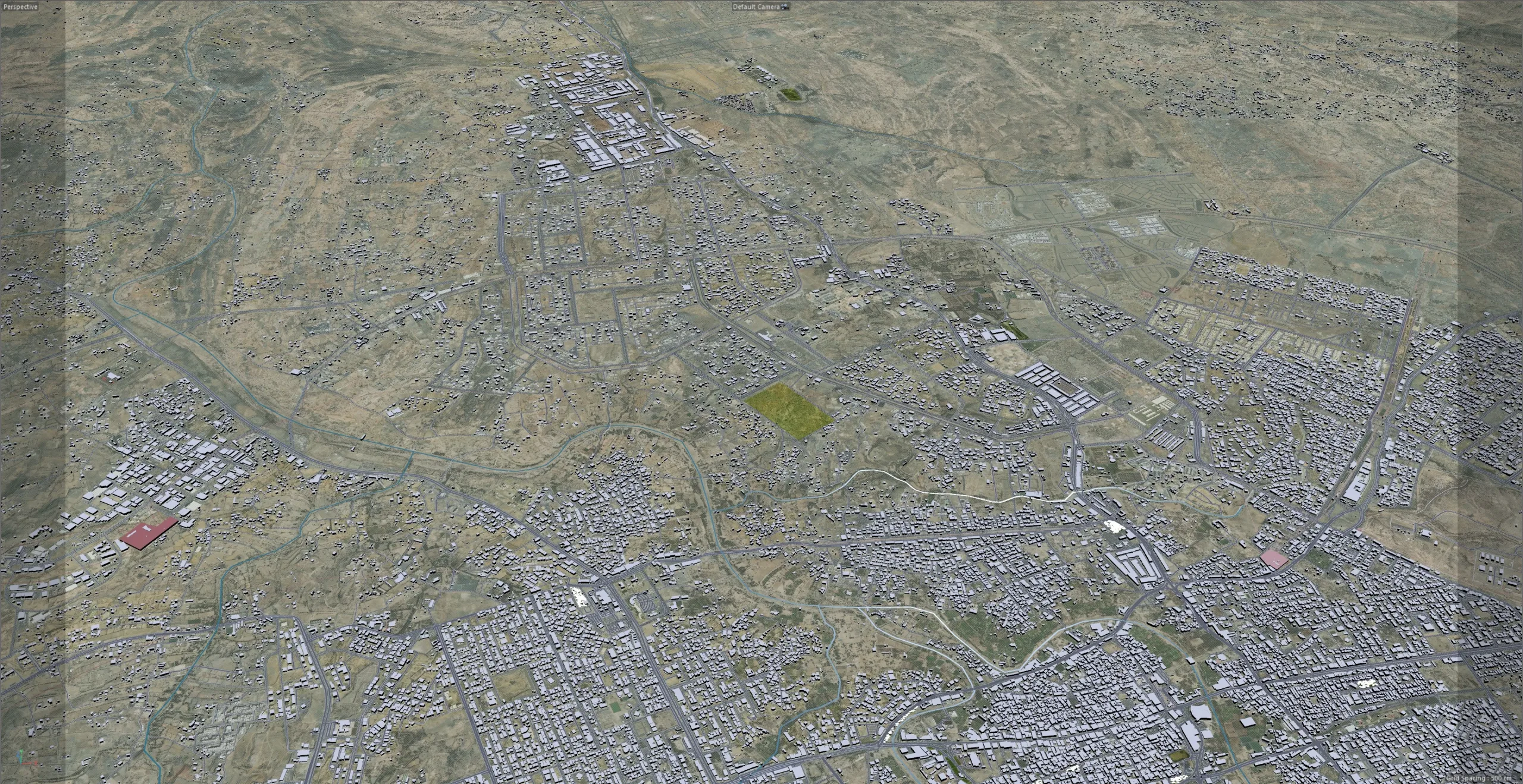 Khamis Mushait City Saudi Arabia 3d model 50km