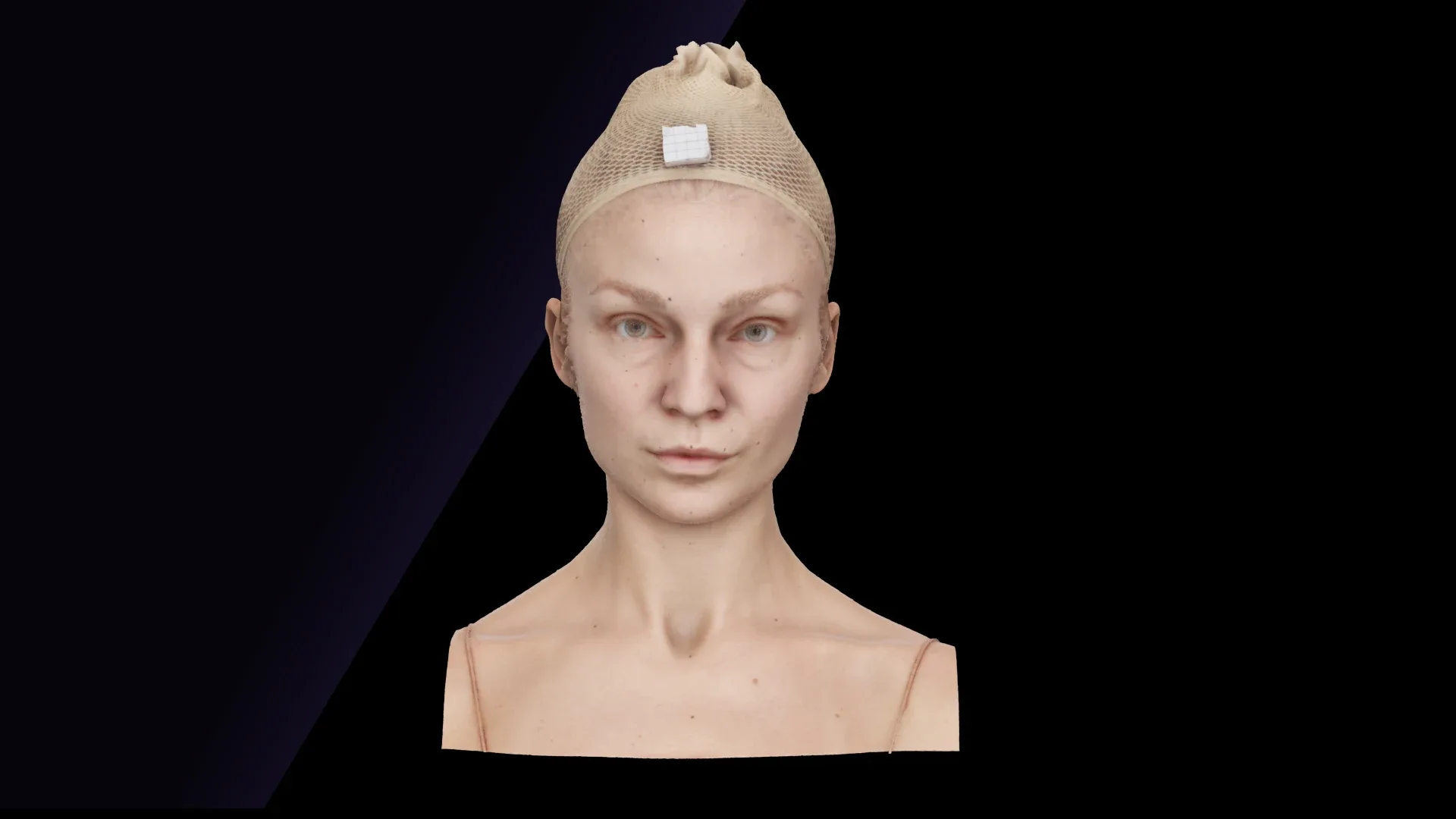 Raw Head Scan 3D Model Angie FlippedNormals