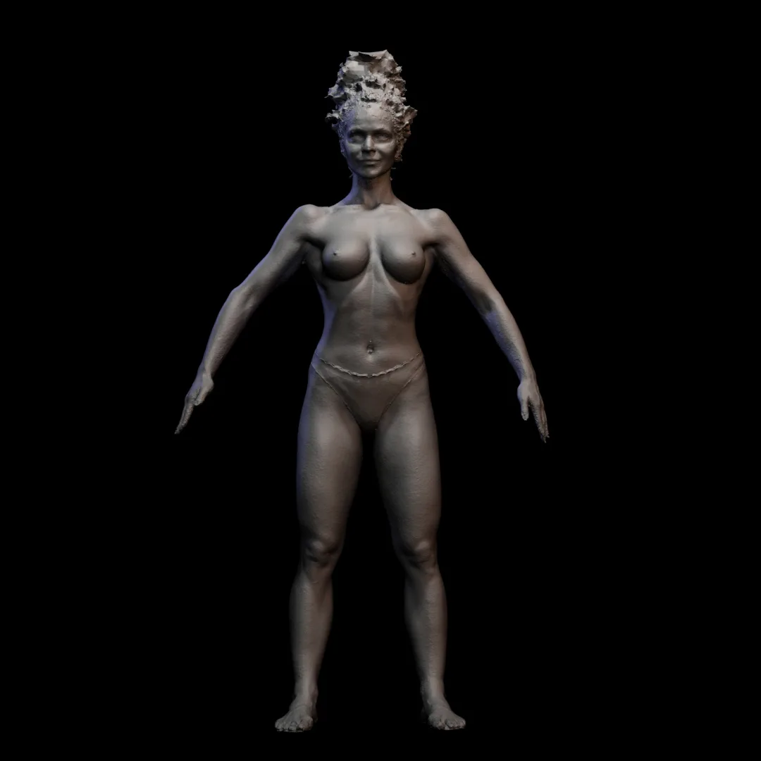 3D scan real muscleanatomy Woman13 pose 01