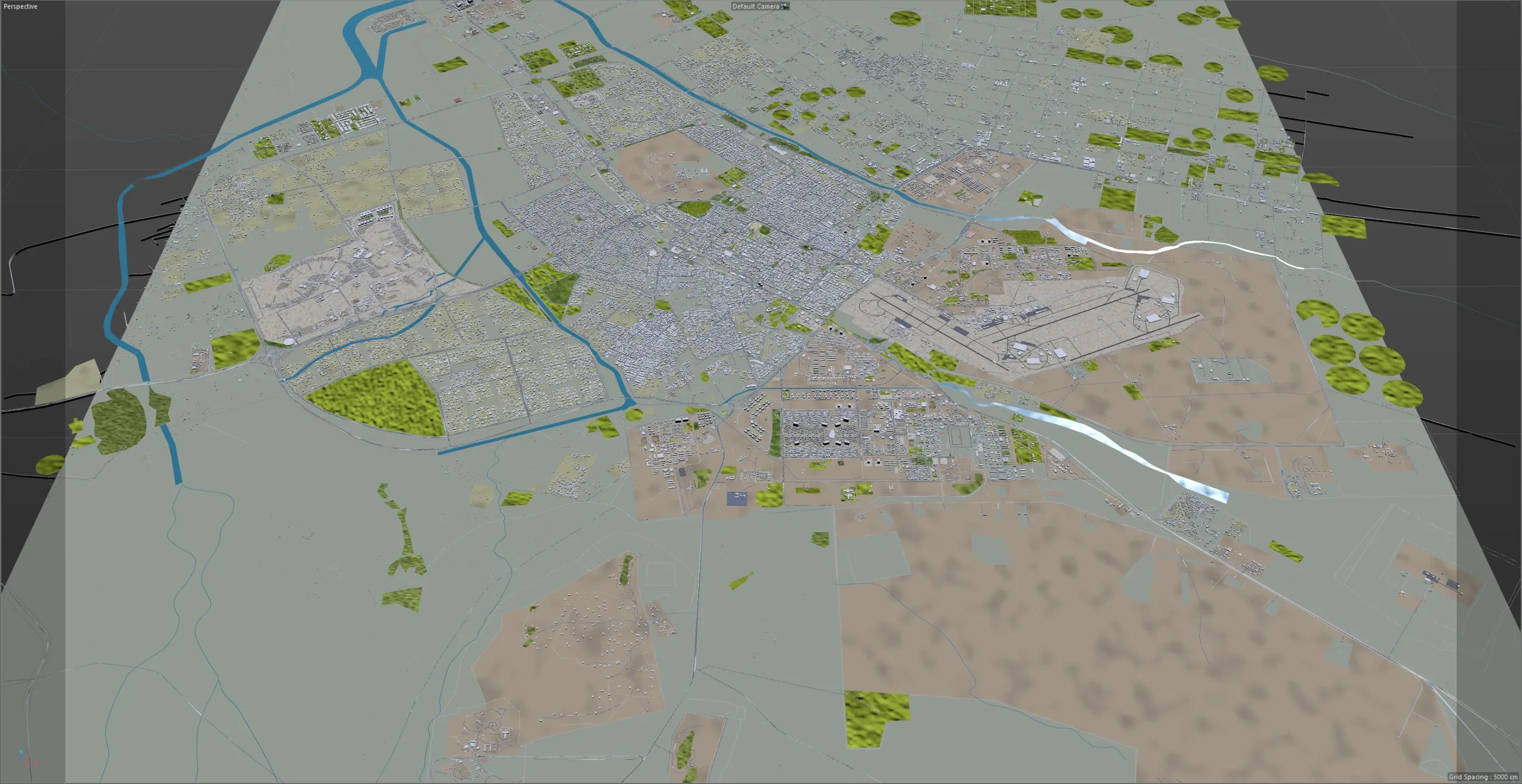 Tabuk City Saudi Arabia 3d model 30km