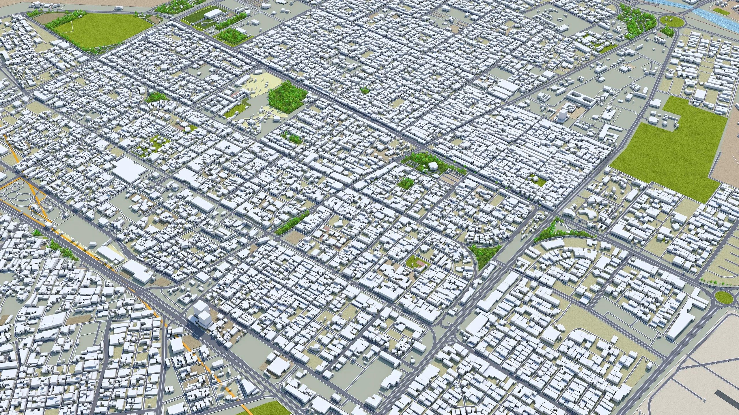 Tabuk City Saudi Arabia 3d model 30km