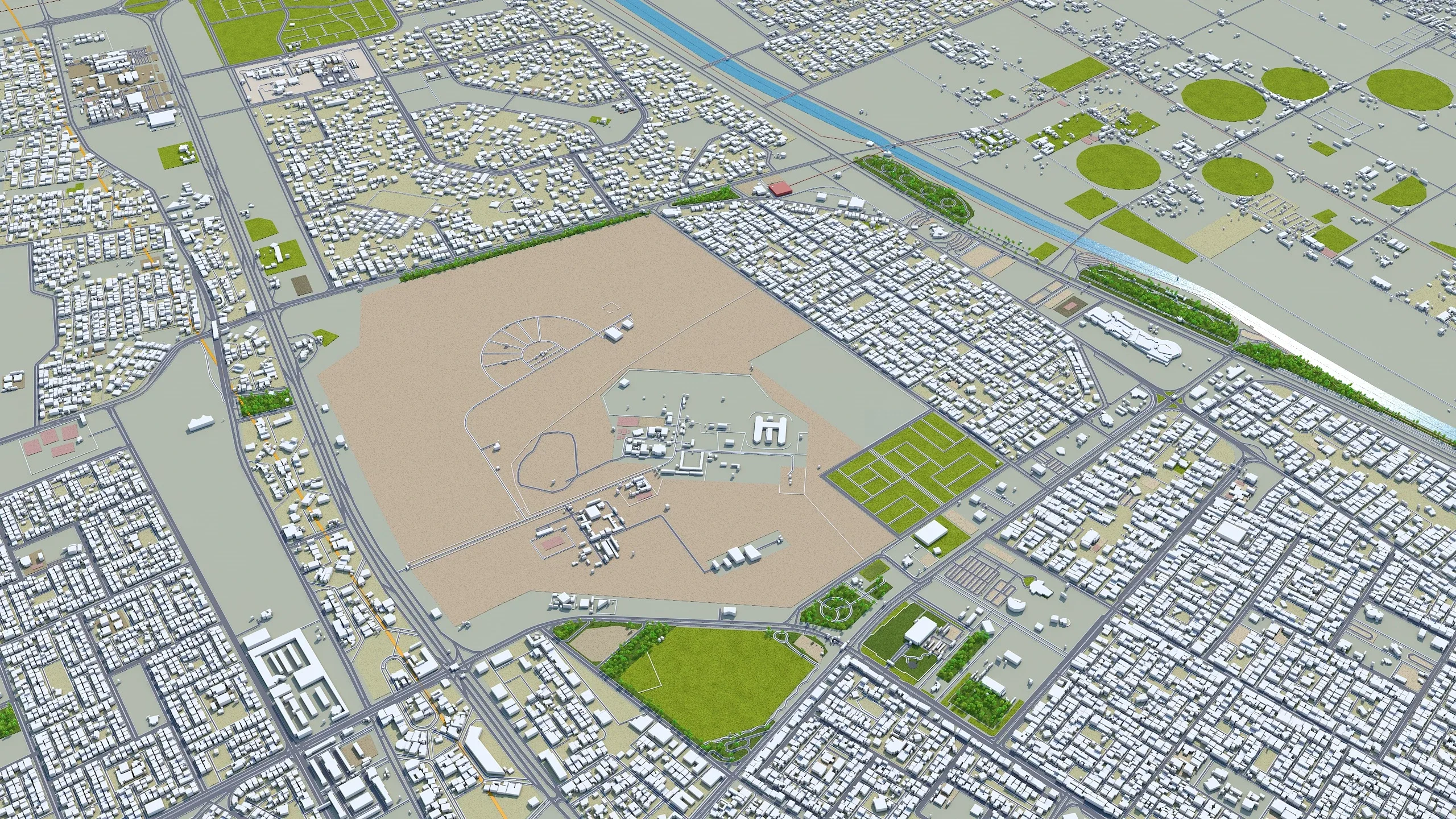 Tabuk City Saudi Arabia 3d model 30km
