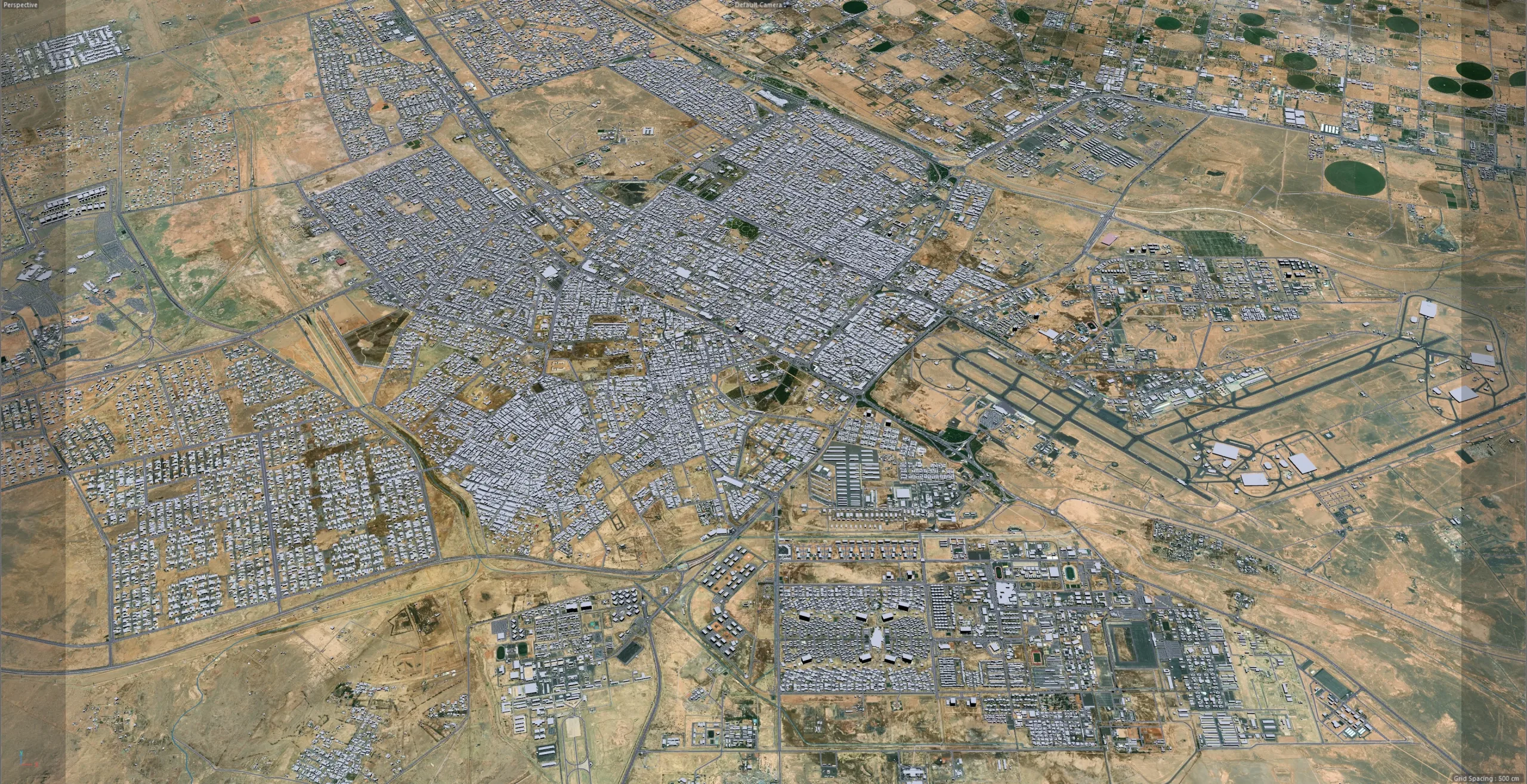 Tabuk City Saudi Arabia 3d model 30km