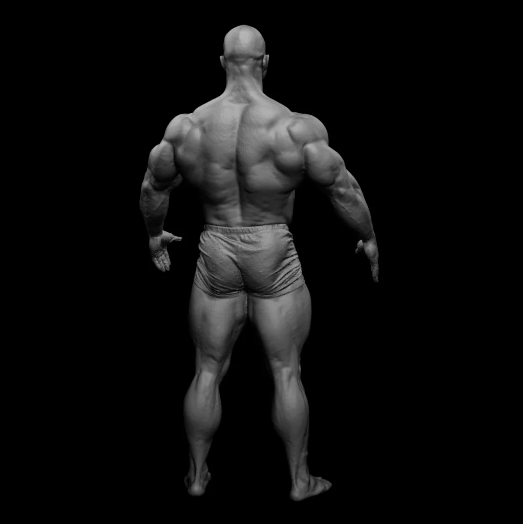 3D scan real extreme muscleanatomy Man08 pose 01