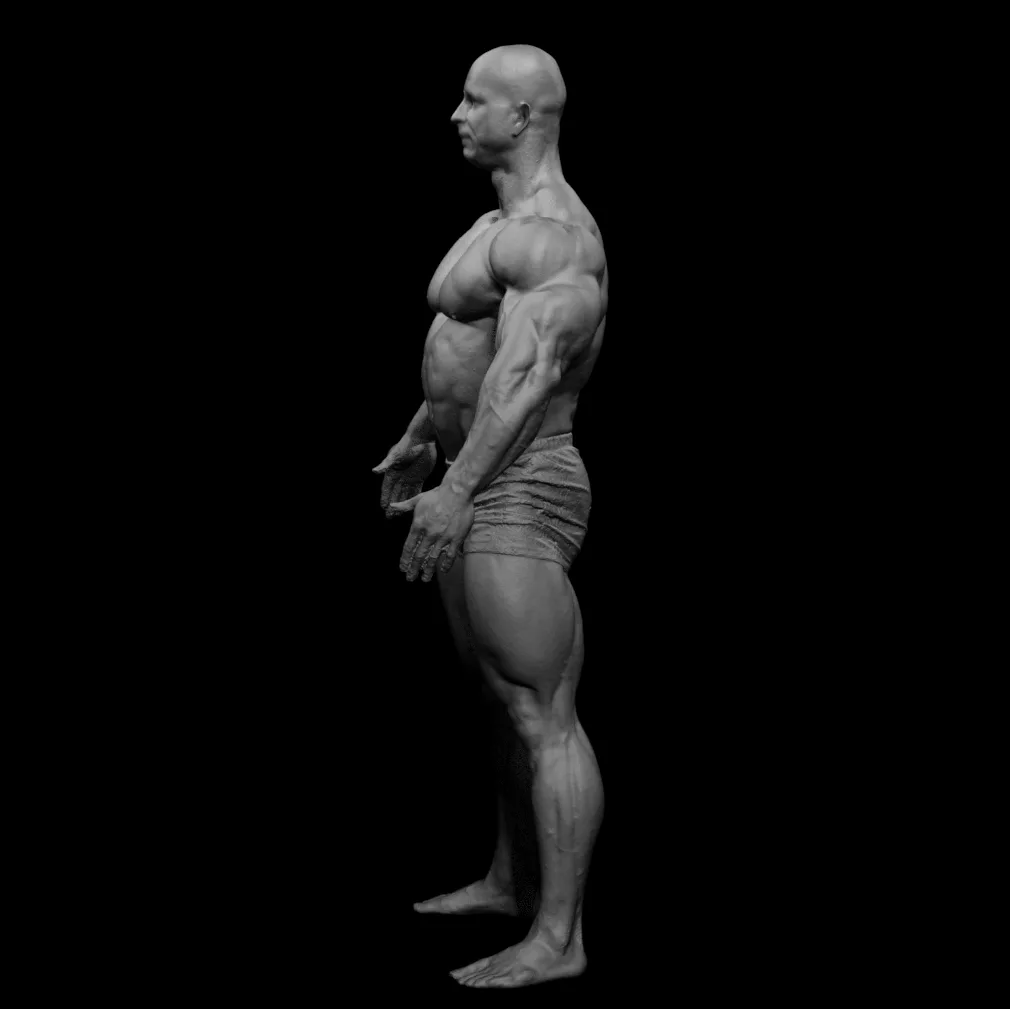 3D scan real extreme muscleanatomy Man08 pose 01